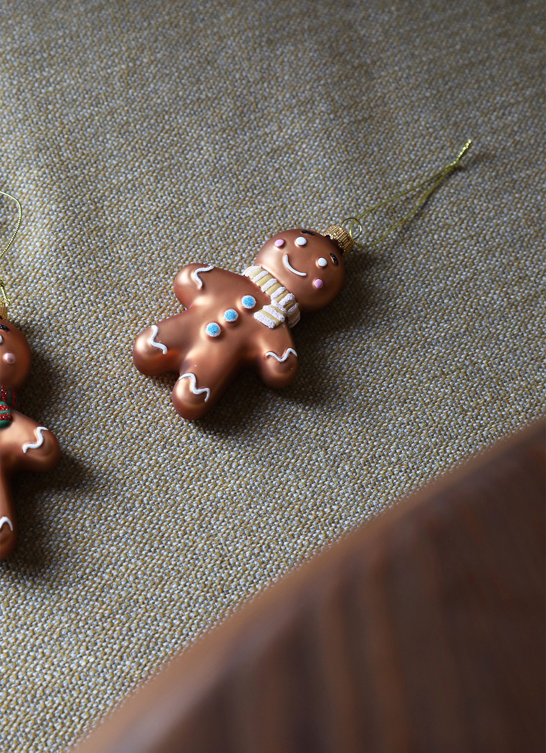 &Klevering Gingerbread kersthanger 12 cm - voorkant 2 bruin