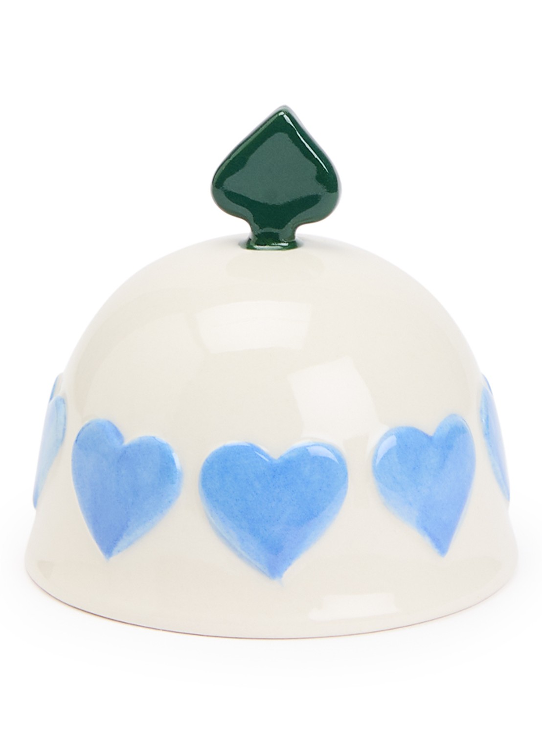 &Klevering Hearts botervloot 10 x 8 cm - voorkant lichtblauw