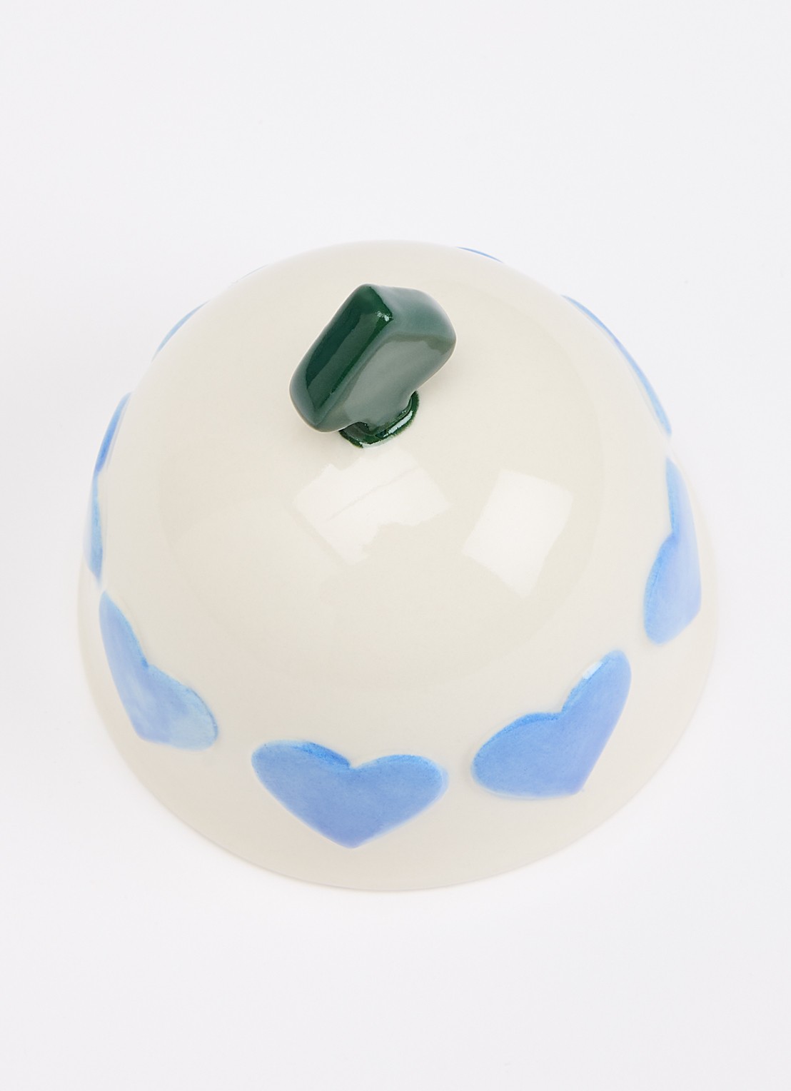 &Klevering Hearts botervloot 10 x 8 cm - voorkant 2 lichtblauw