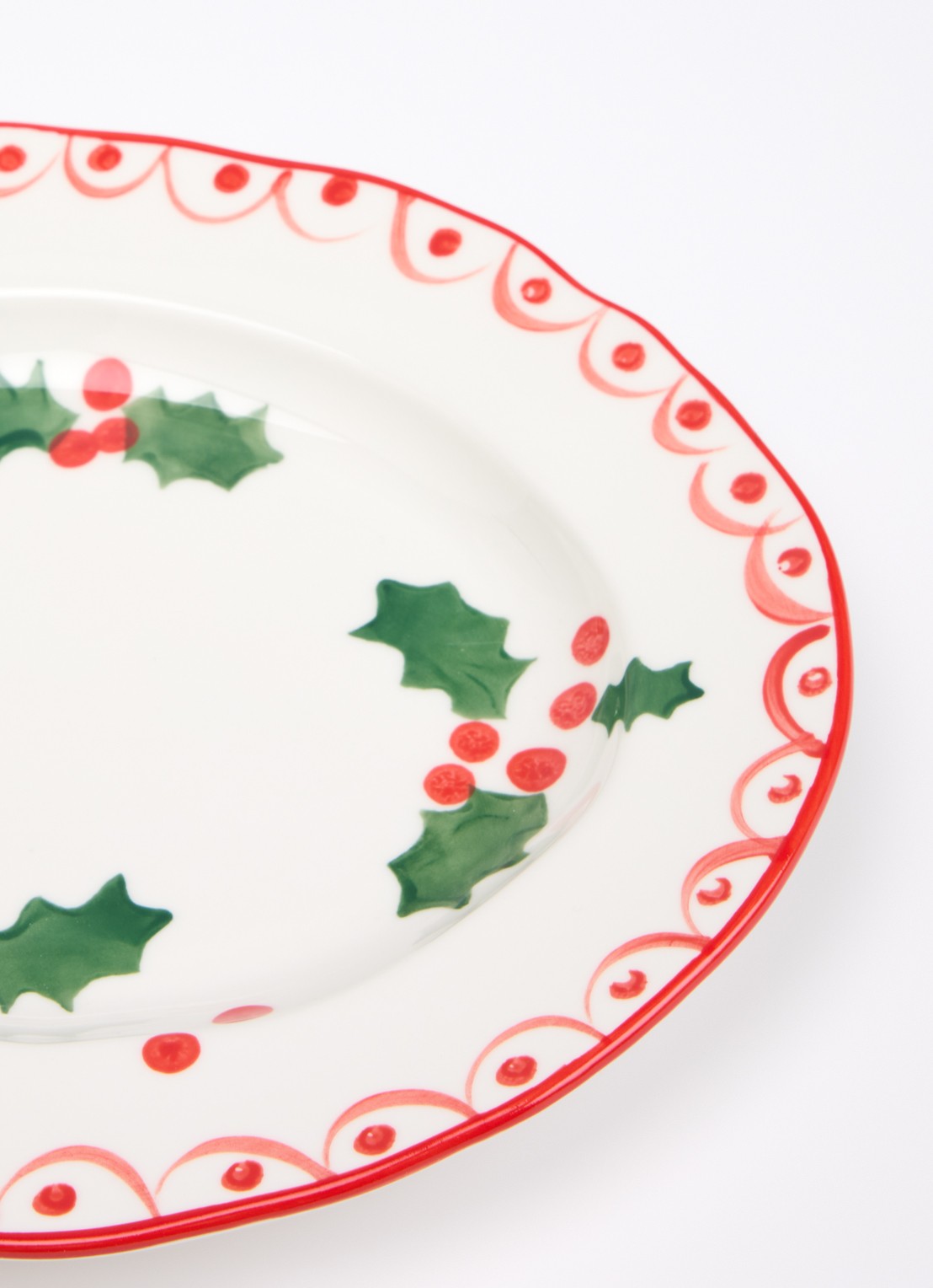 &Klevering Holly serveerschaal 27 cm - voorkant 2 rood