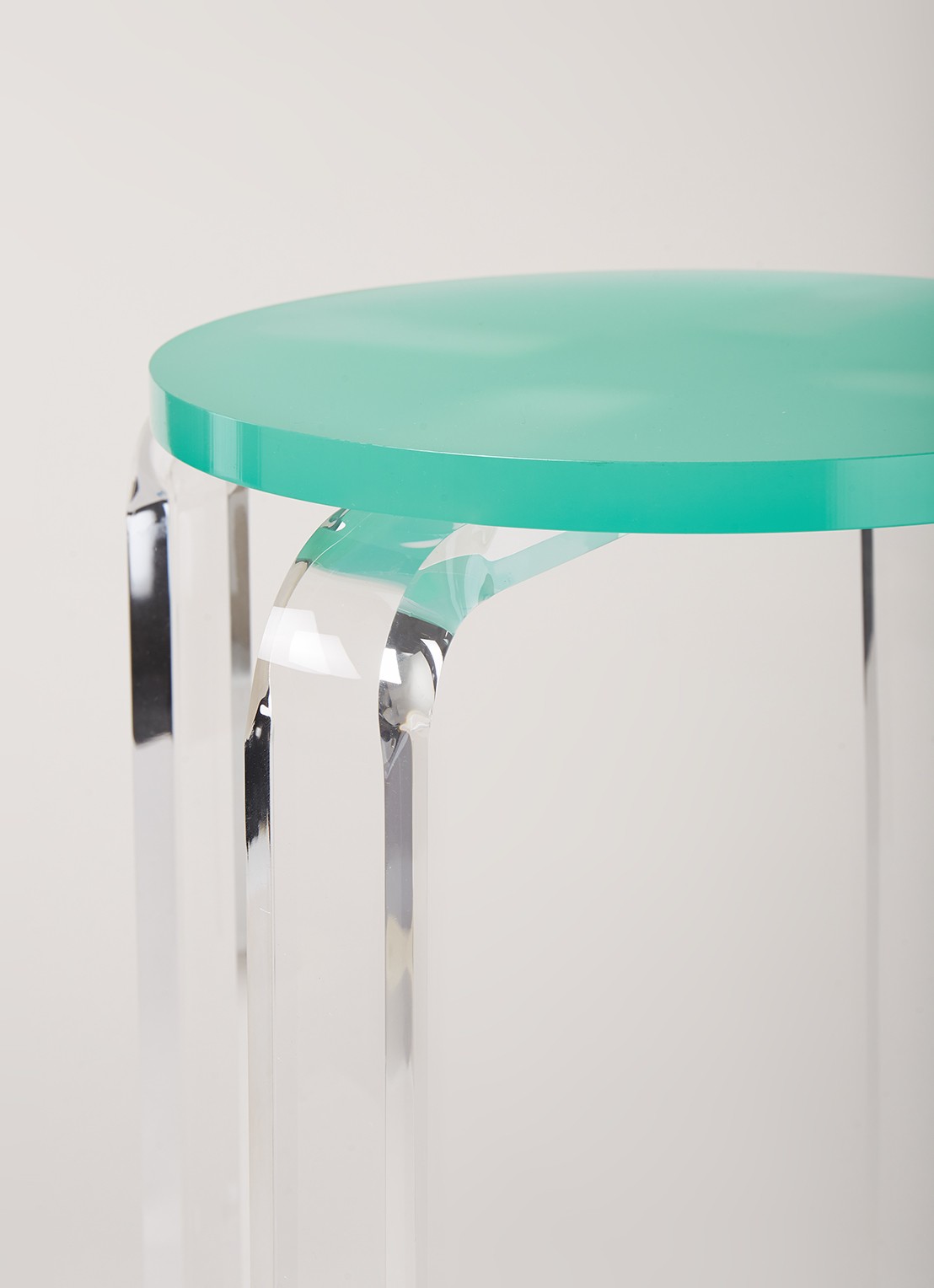 &Klevering Kruk 35 cm - detail turquoise