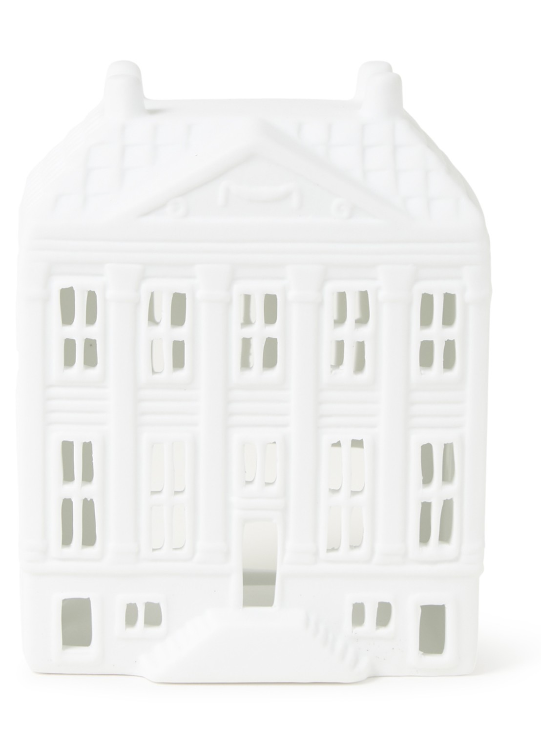 &Klevering Mansion waxinelichthouder 13 cm - voorkant 2 wit