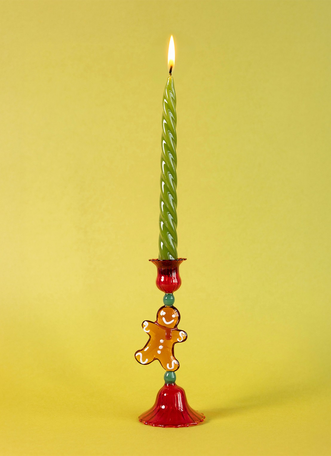 &Klevering Merry Gingerbread kandelaar 18 cm - achterkant rood