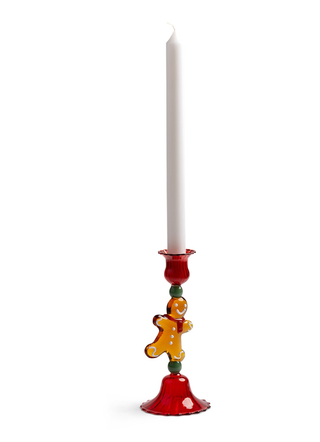 &Klevering Merry Gingerbread kandelaar 18 cm - voorkant 5 rood