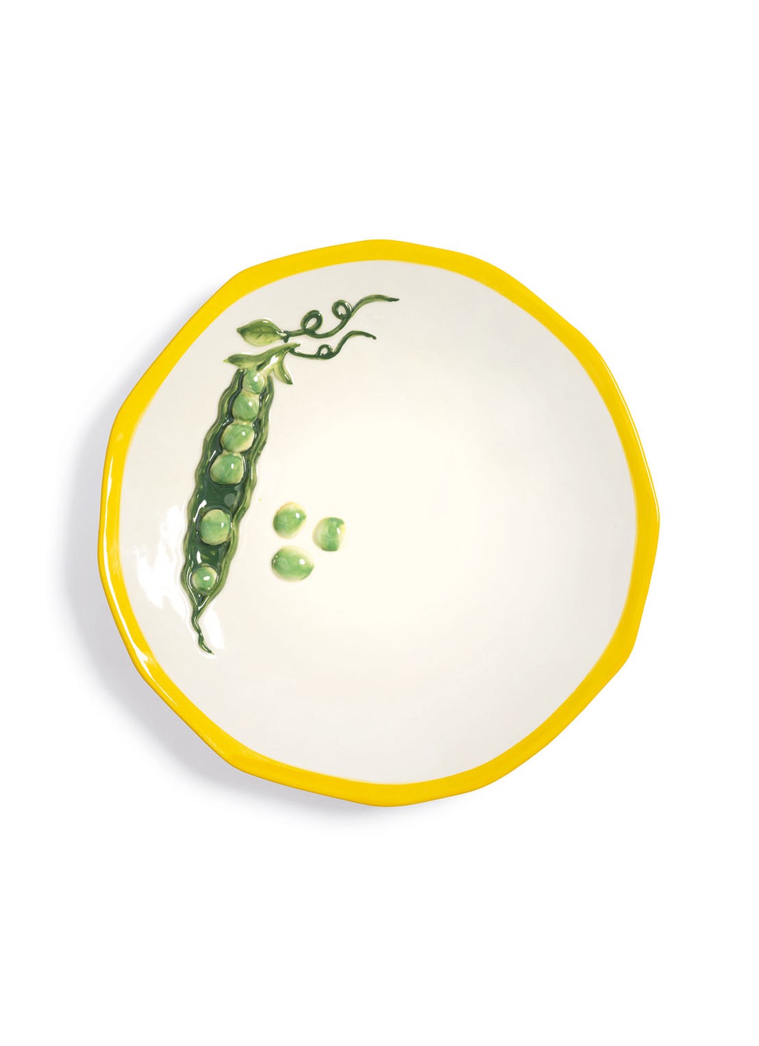 &Klevering Pisello serveerbord 31 cm - voorkant geel