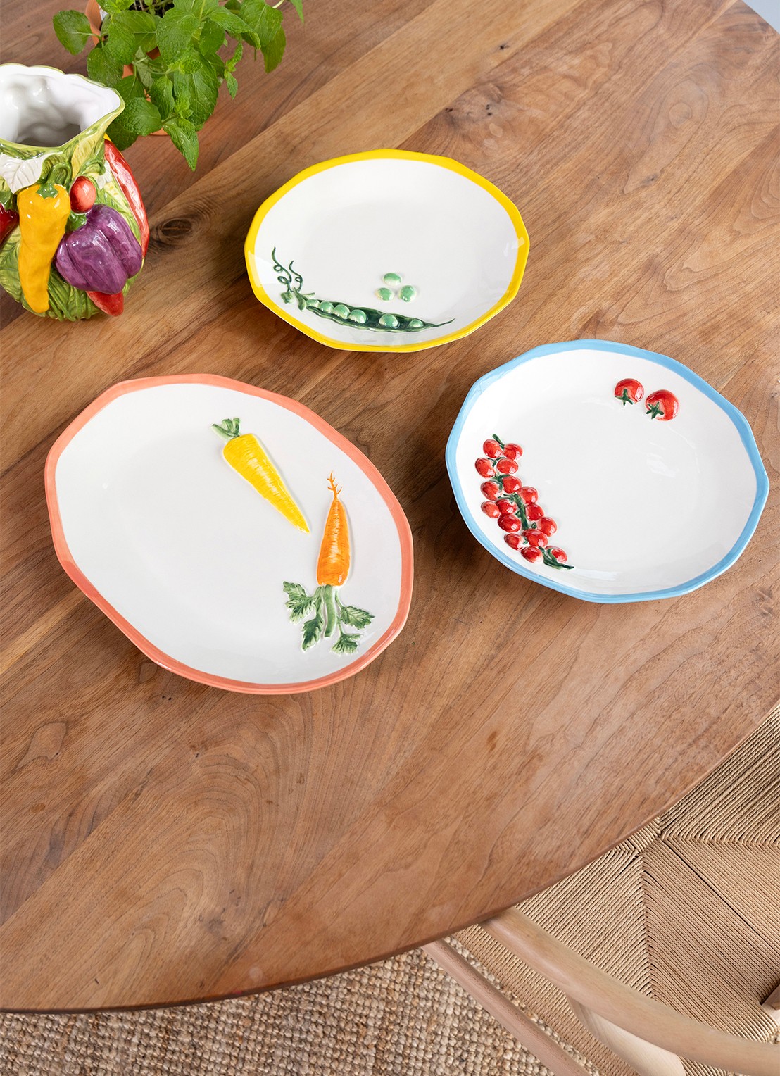 &Klevering Pisello serveerbord 31 cm - voorkant 2 geel