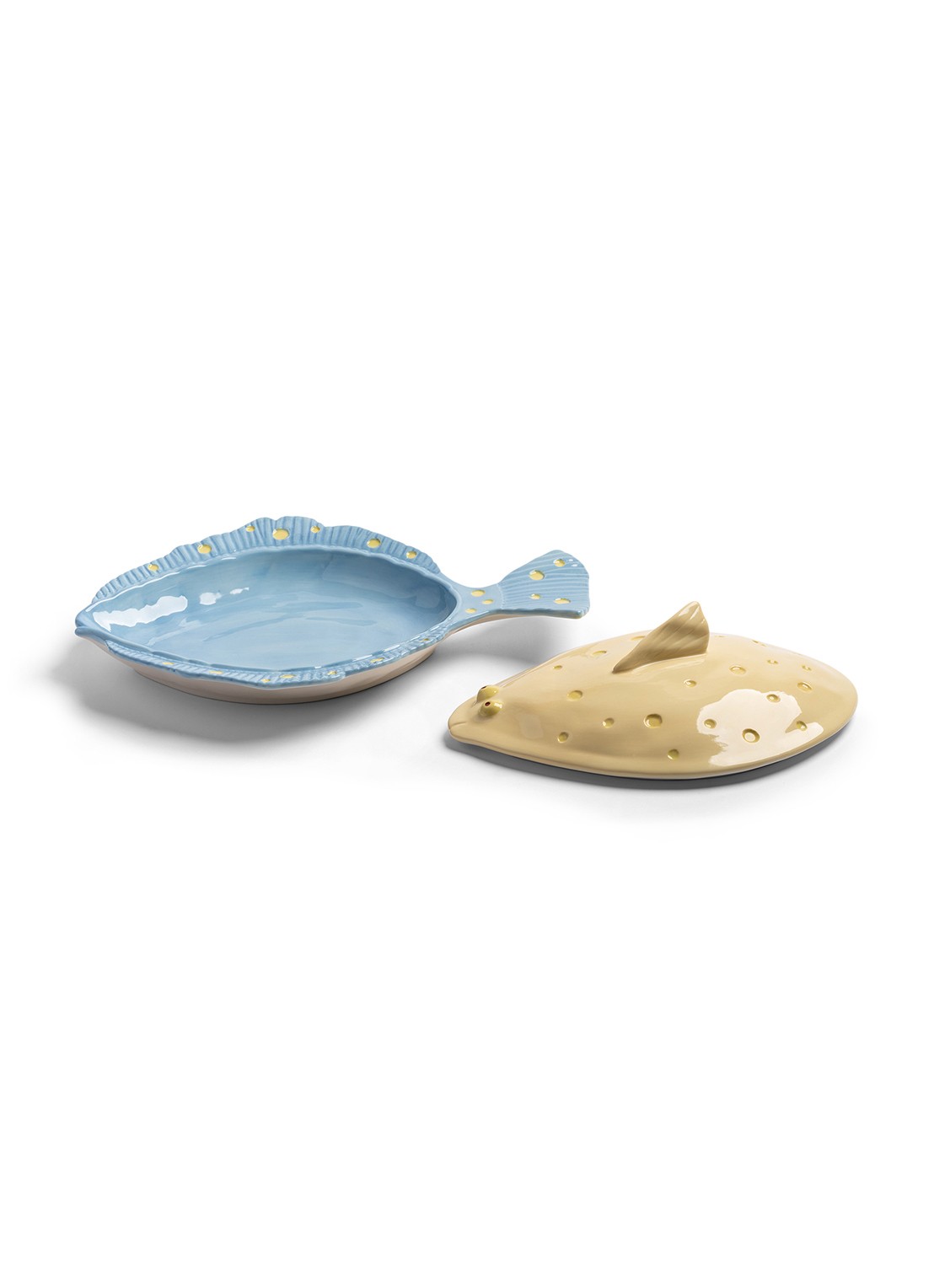 &Klevering Plaice serveerschaal 29,5 cm - voorkant 3 staalblauw