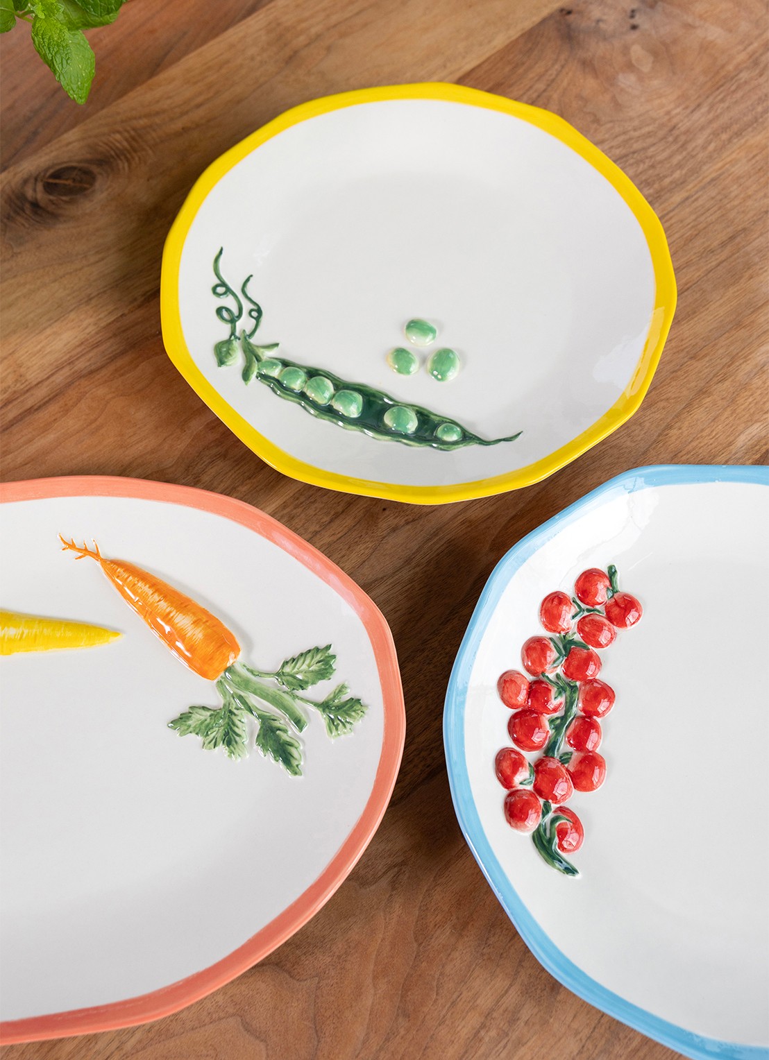 &Klevering Pomodoro serveerbord 31 cm - voorkant 2 blauw