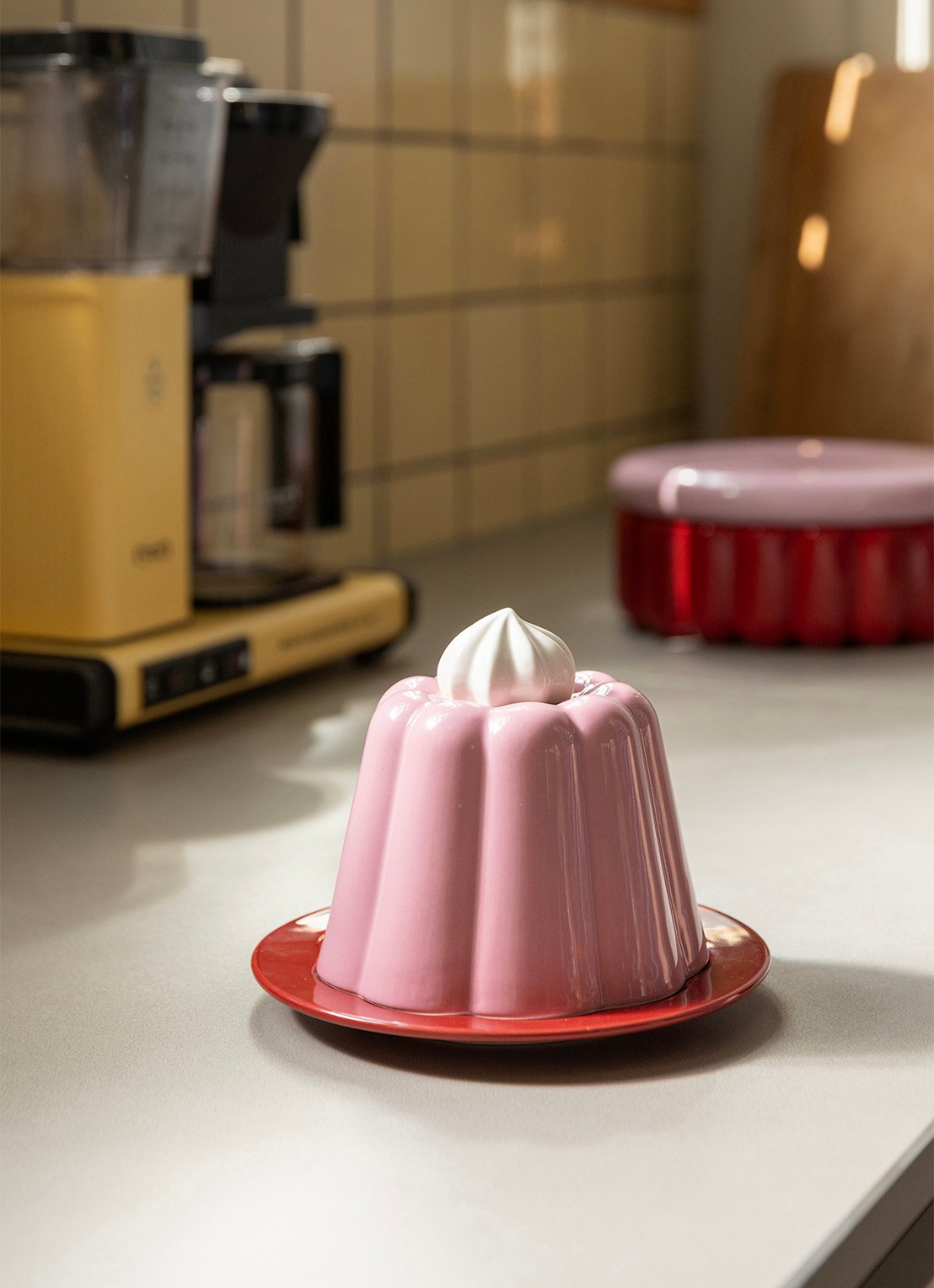 &Klevering Pudding cloche 14 cm  - achterkant 4 roze