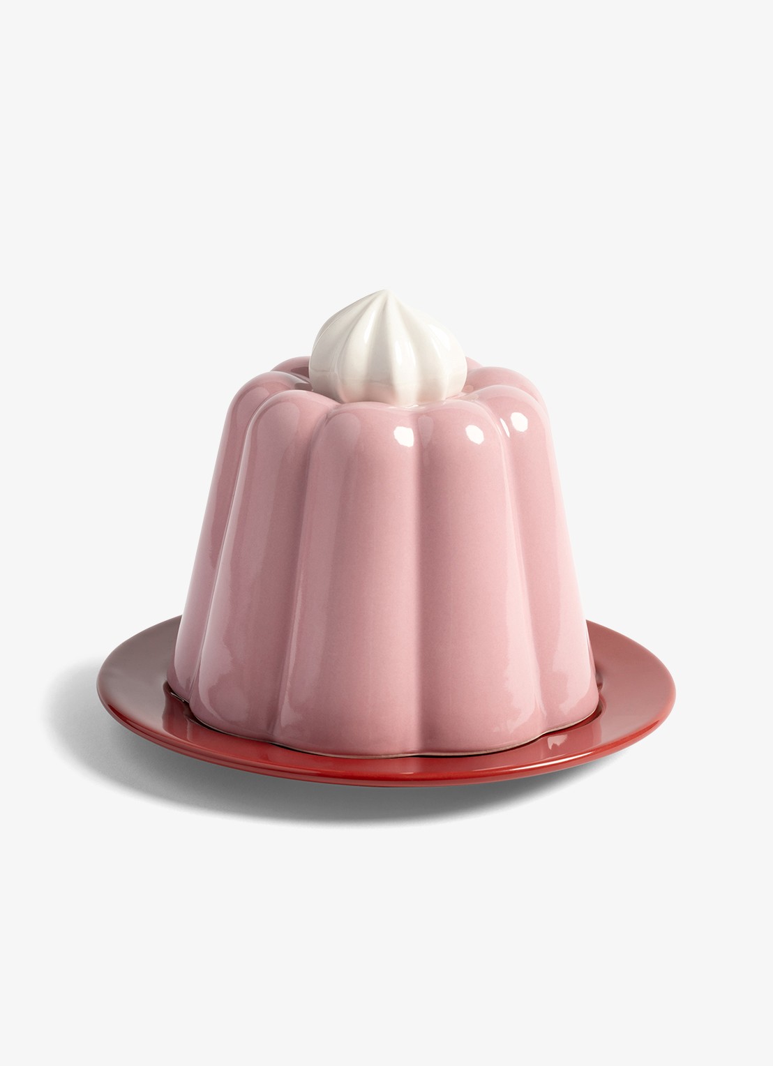 &Klevering Pudding cloche 14 cm  - voorkant 2 roze