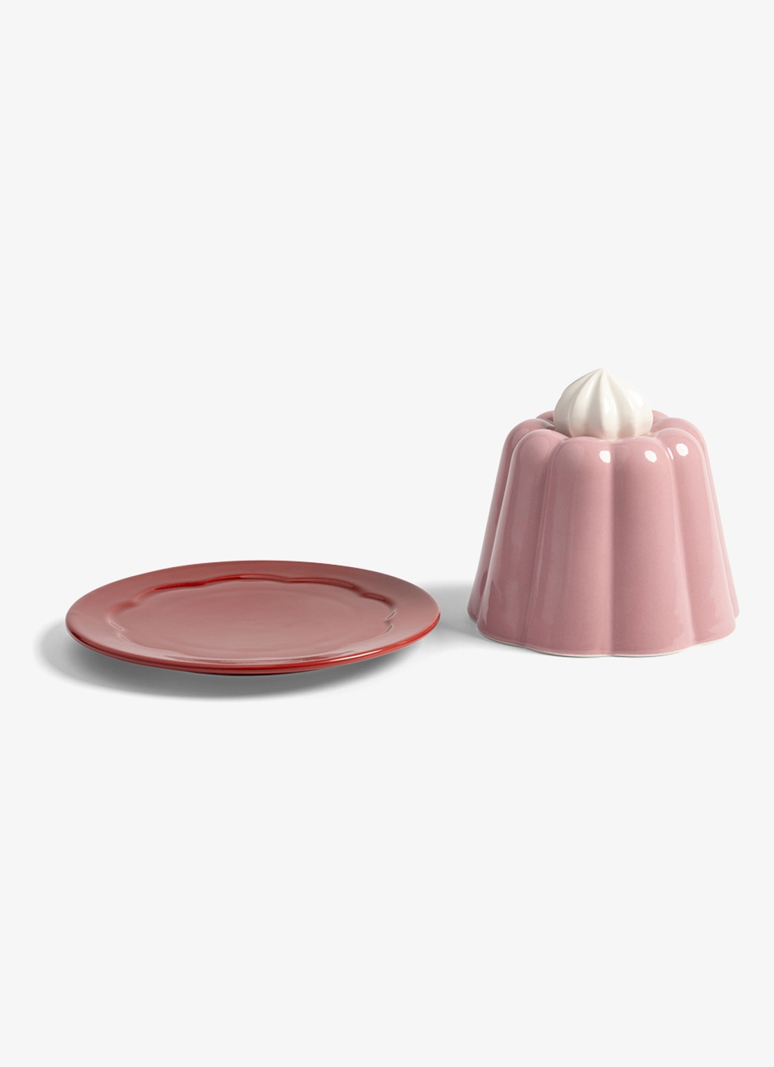&Klevering Pudding cloche 14 cm  - voorkant 3 roze