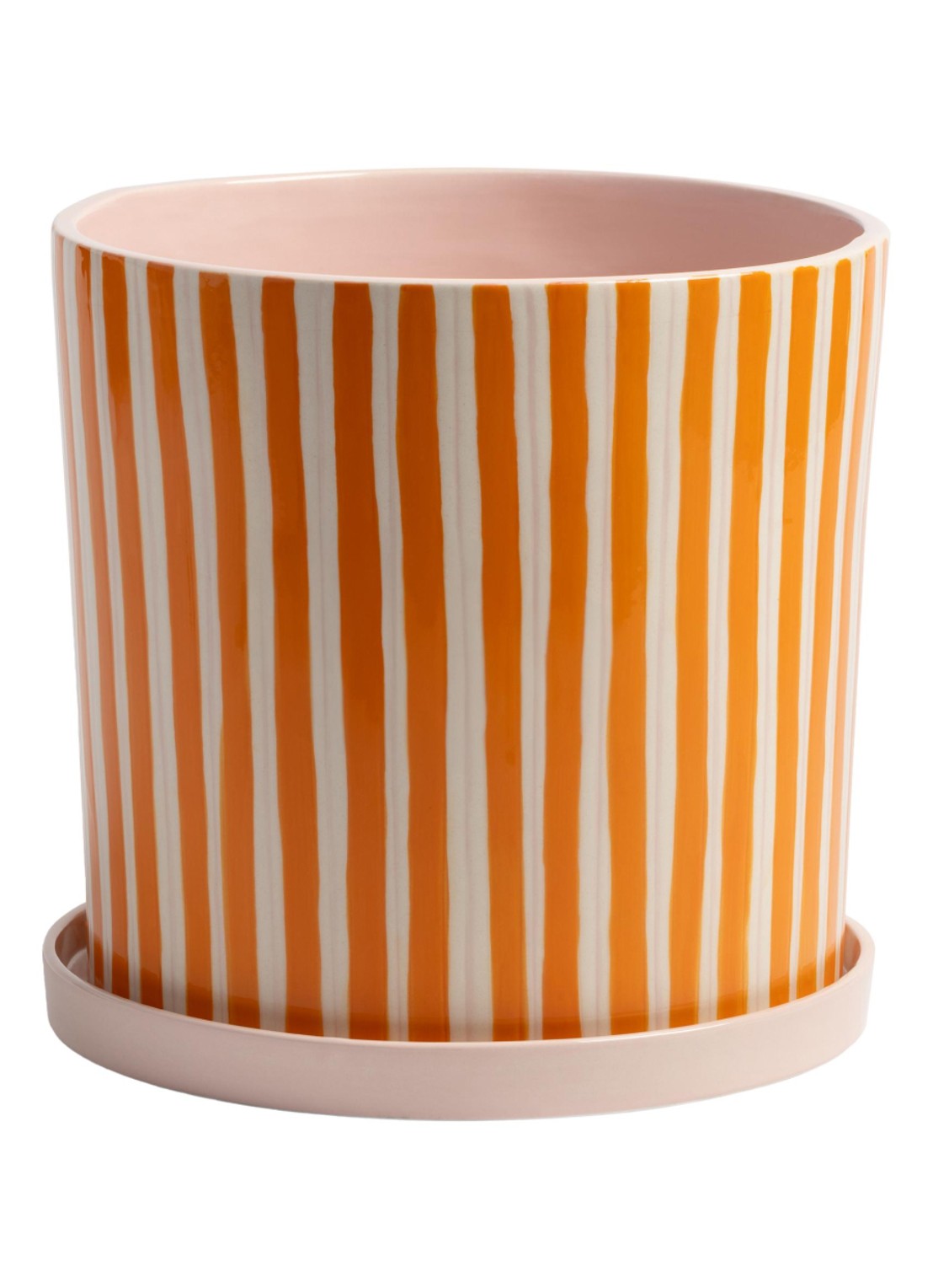 &klevering Ray bloempot 21,5 cm - voorkant oranje