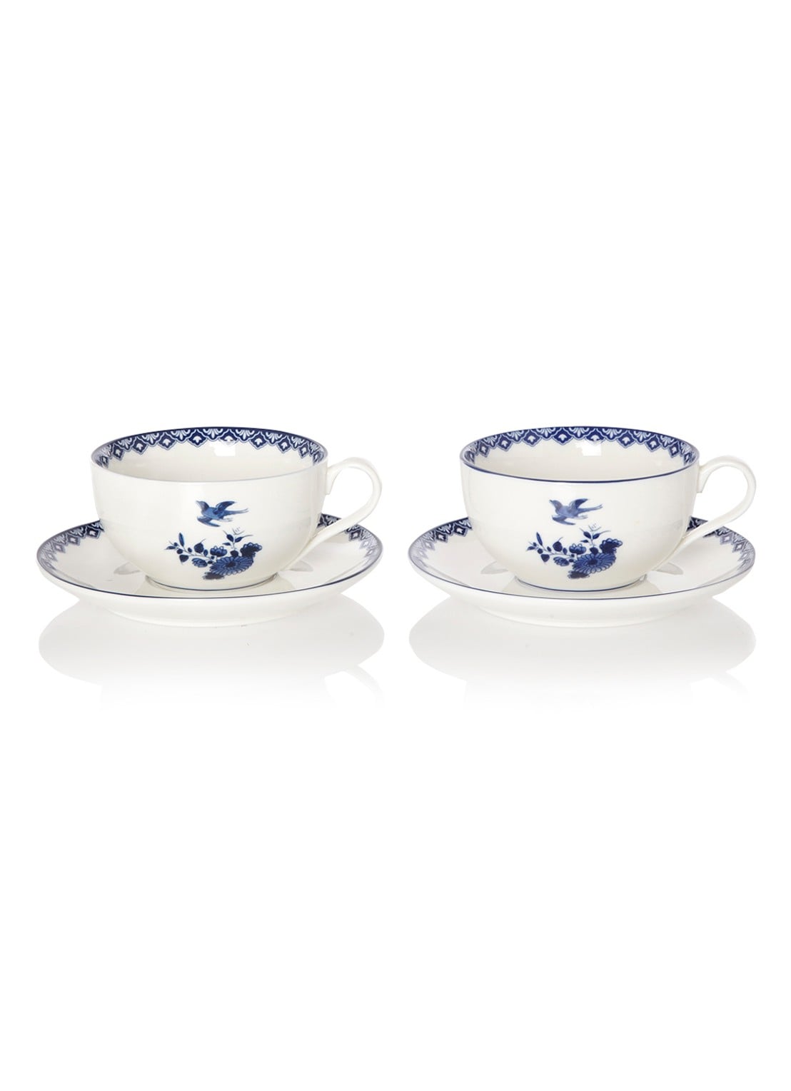 &Klevering Rijksmuseum kop en schotel set van 2 - voorkant wit