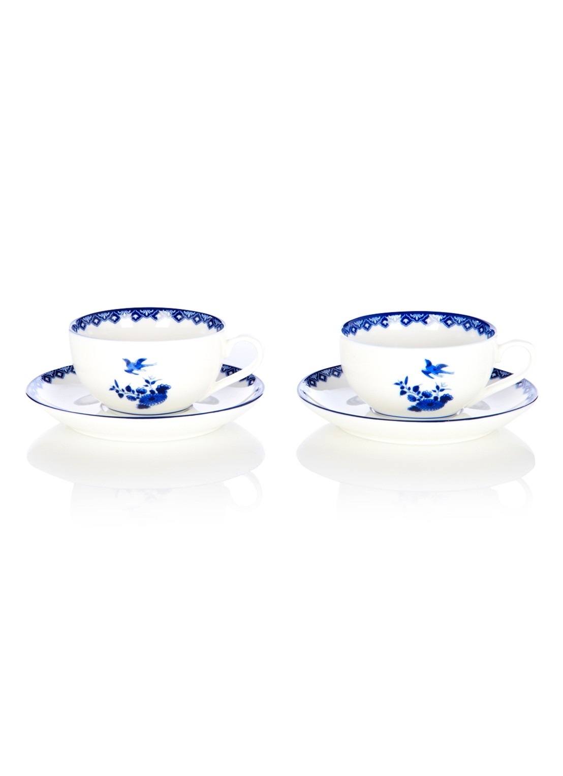 &Klevering Rijksmuseum kop en schotel set van 2 - voorkant blauw