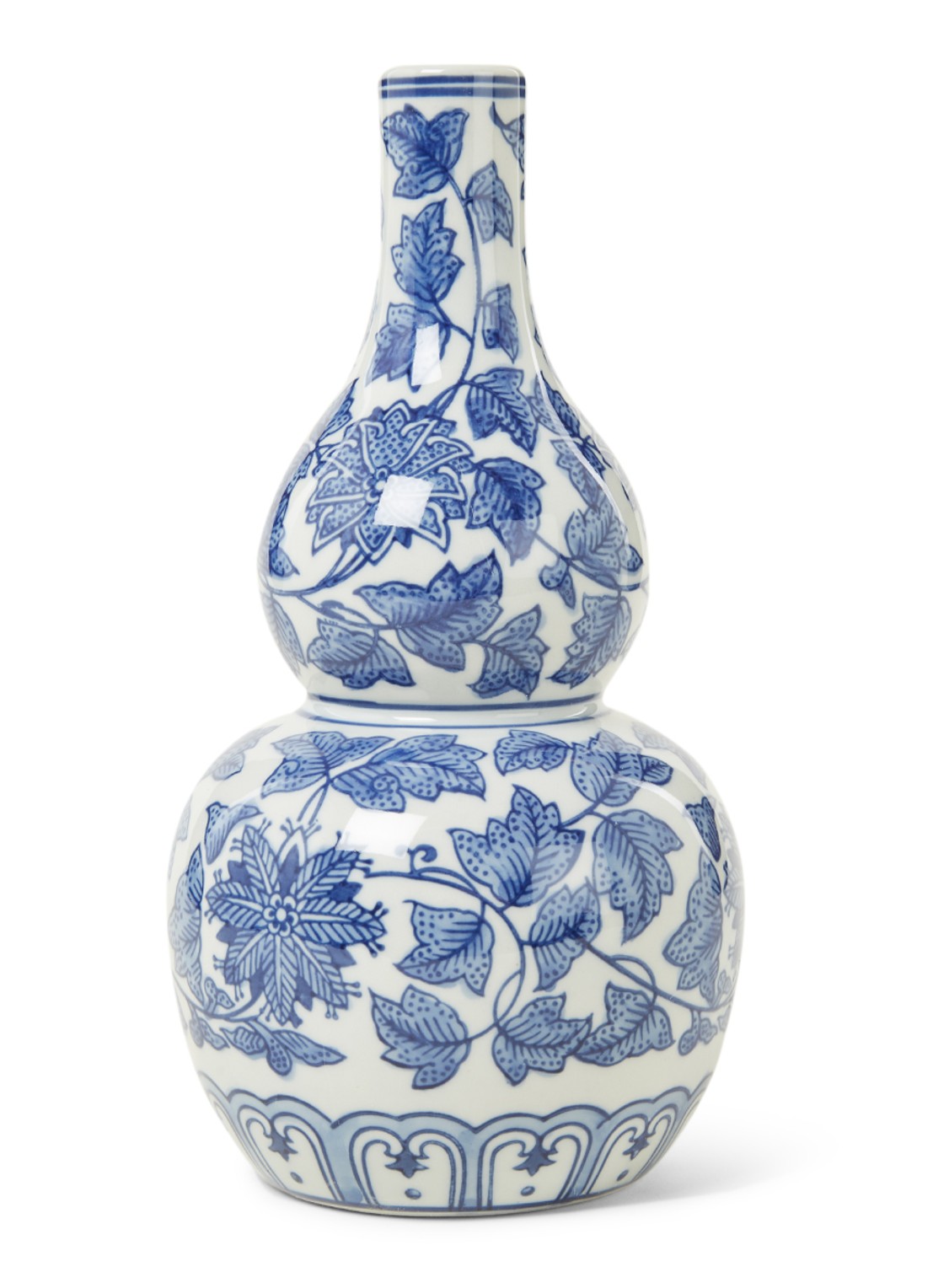 &Klevering Rijksmuseum Lotus vaas 24 cm - voorkant 2 blauw