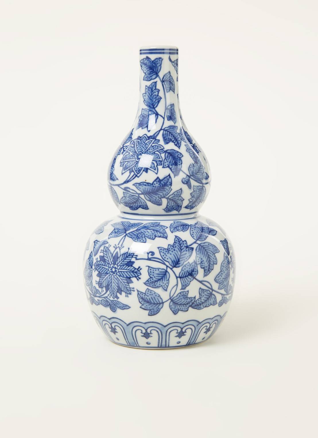 &Klevering Rijksmuseum Lotus vaas 24 cm - voorkant 3 blauw