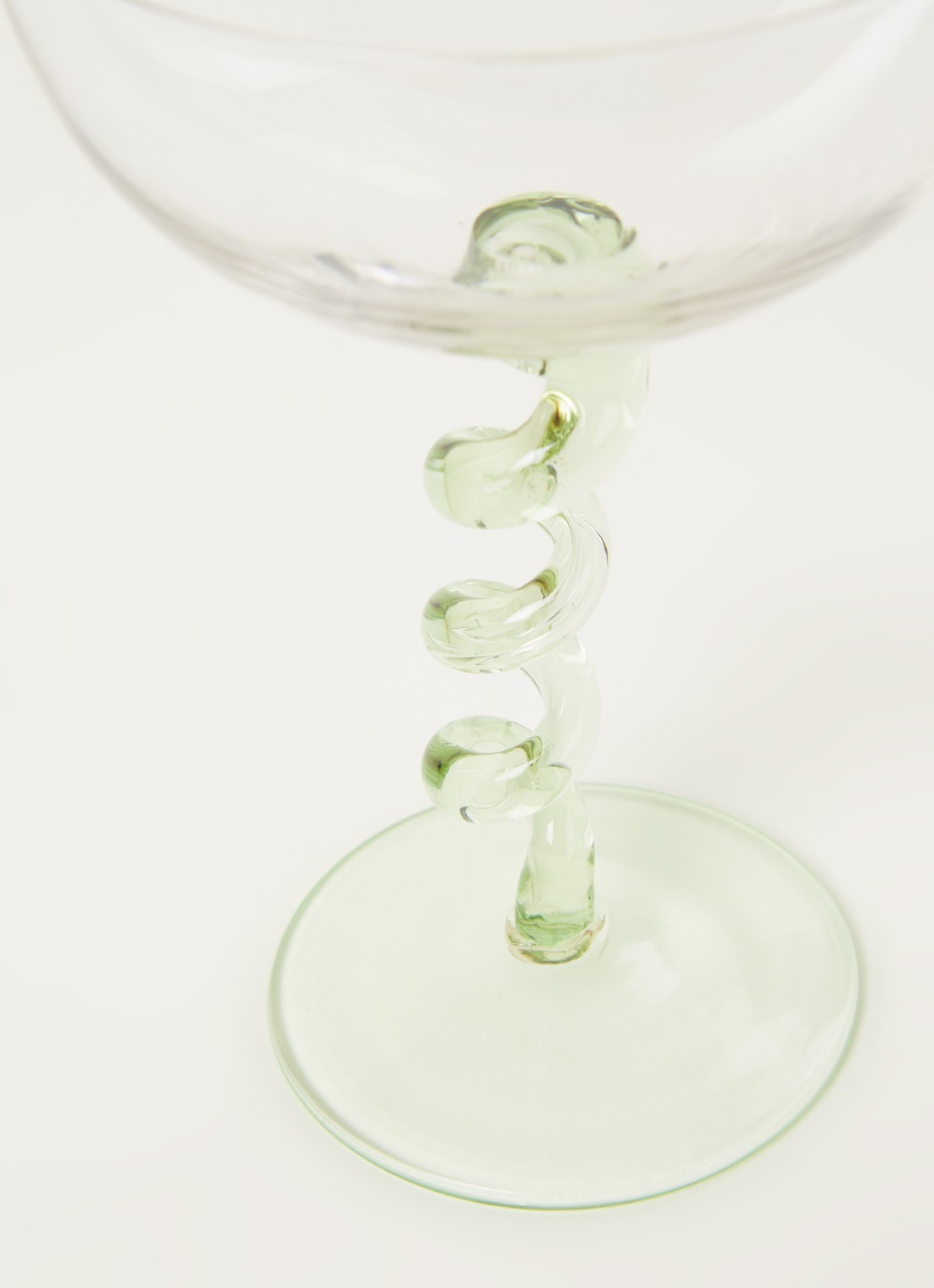 &Klevering Spiral coupe 30 cl set van 2  - detail 3 lichtgroen