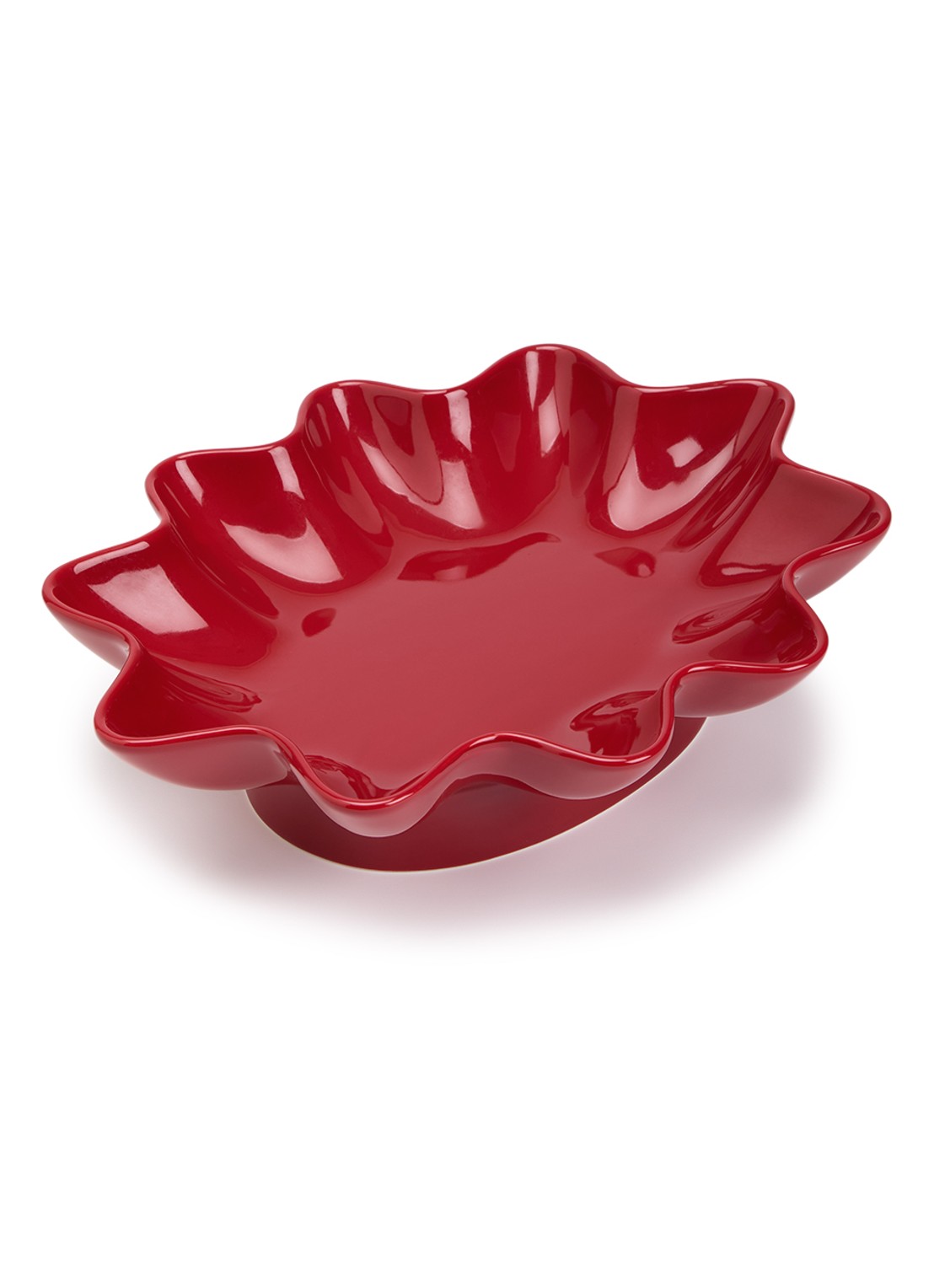 &Klevering Sun serveerschaal 32,5 cm - voorkant bordeauxrood