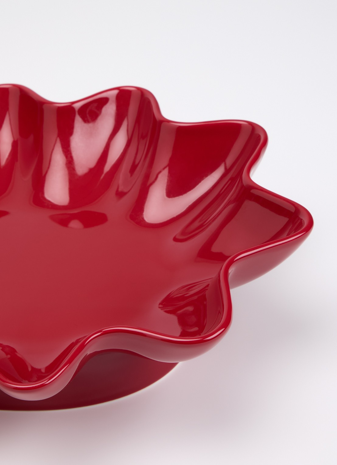 &Klevering Sun serveerschaal 32,5 cm - voorkant 2 bordeauxrood