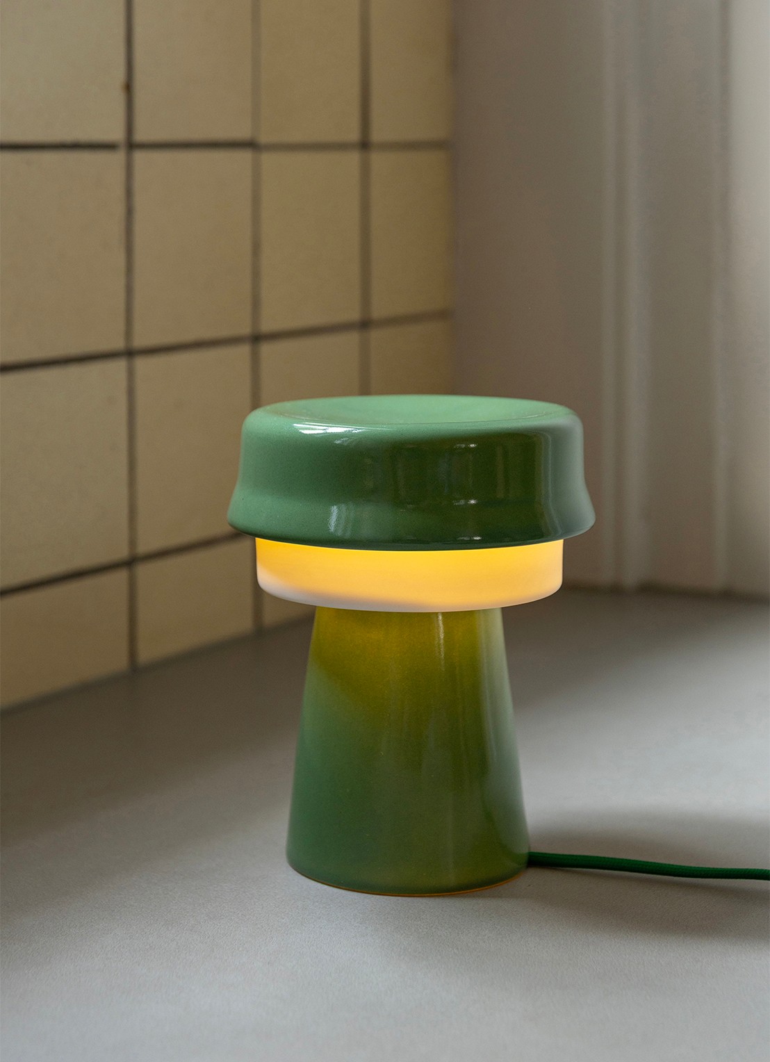 &Klevering Tafellamp met hoed 20 cm  - detail 4 groen
