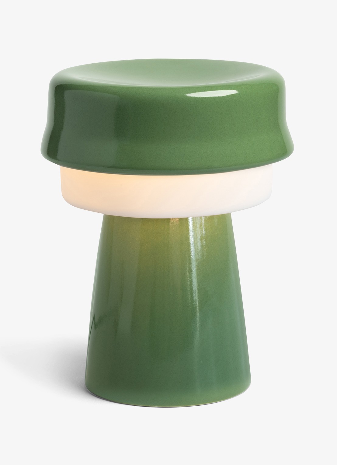 &Klevering Tafellamp met hoed 20 cm  - voorkant 2 groen