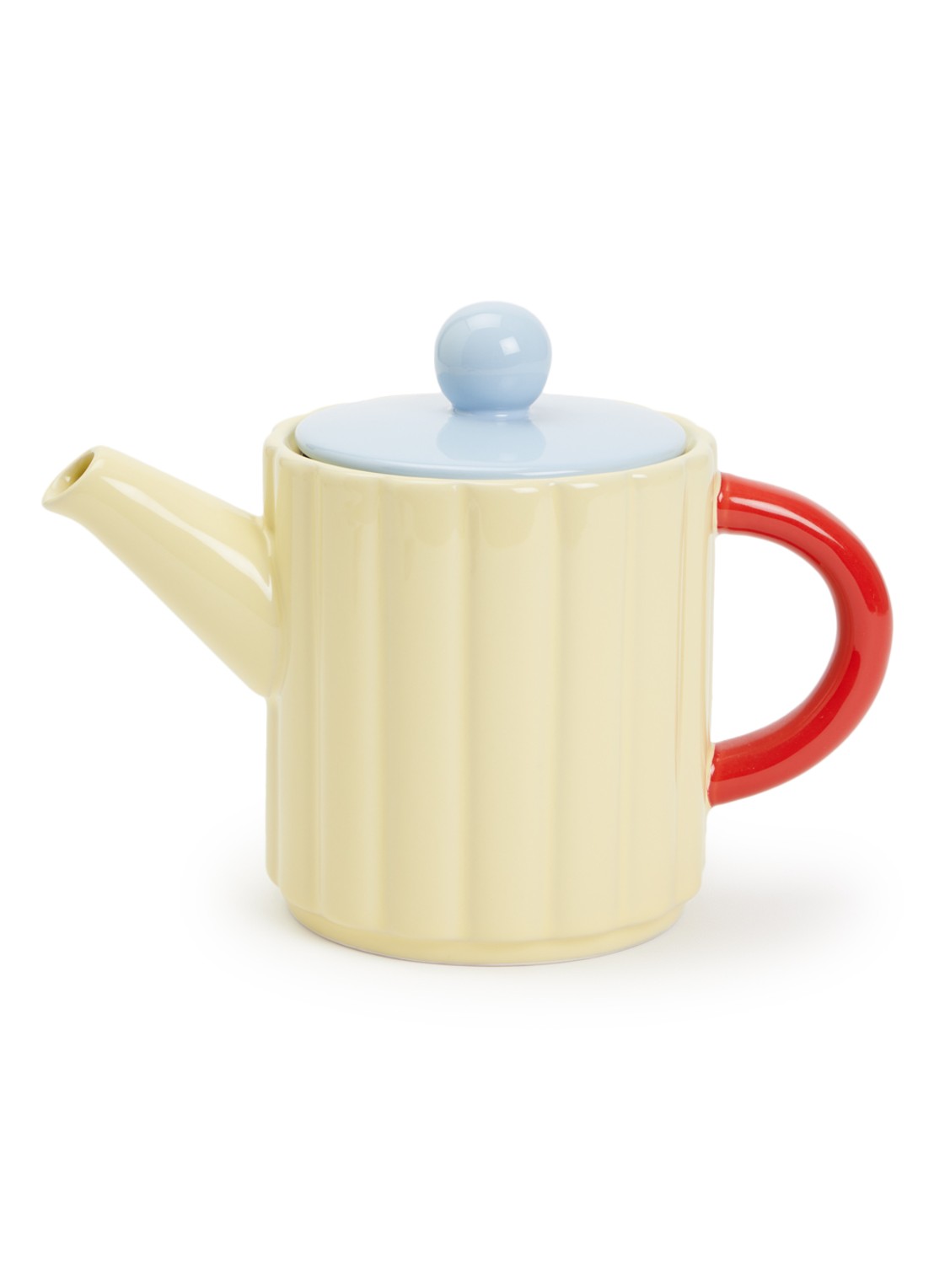&Klevering Tube theepot 0,9 liter - voorkant lichtgeel