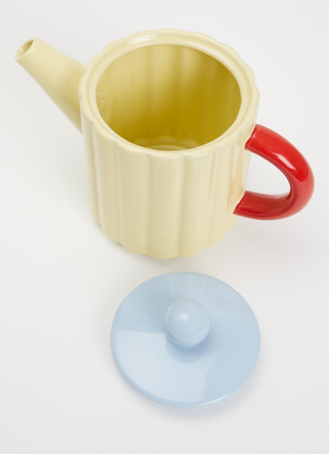 &Klevering Tube theepot 0,9 liter - voorkant 2 lichtgeel