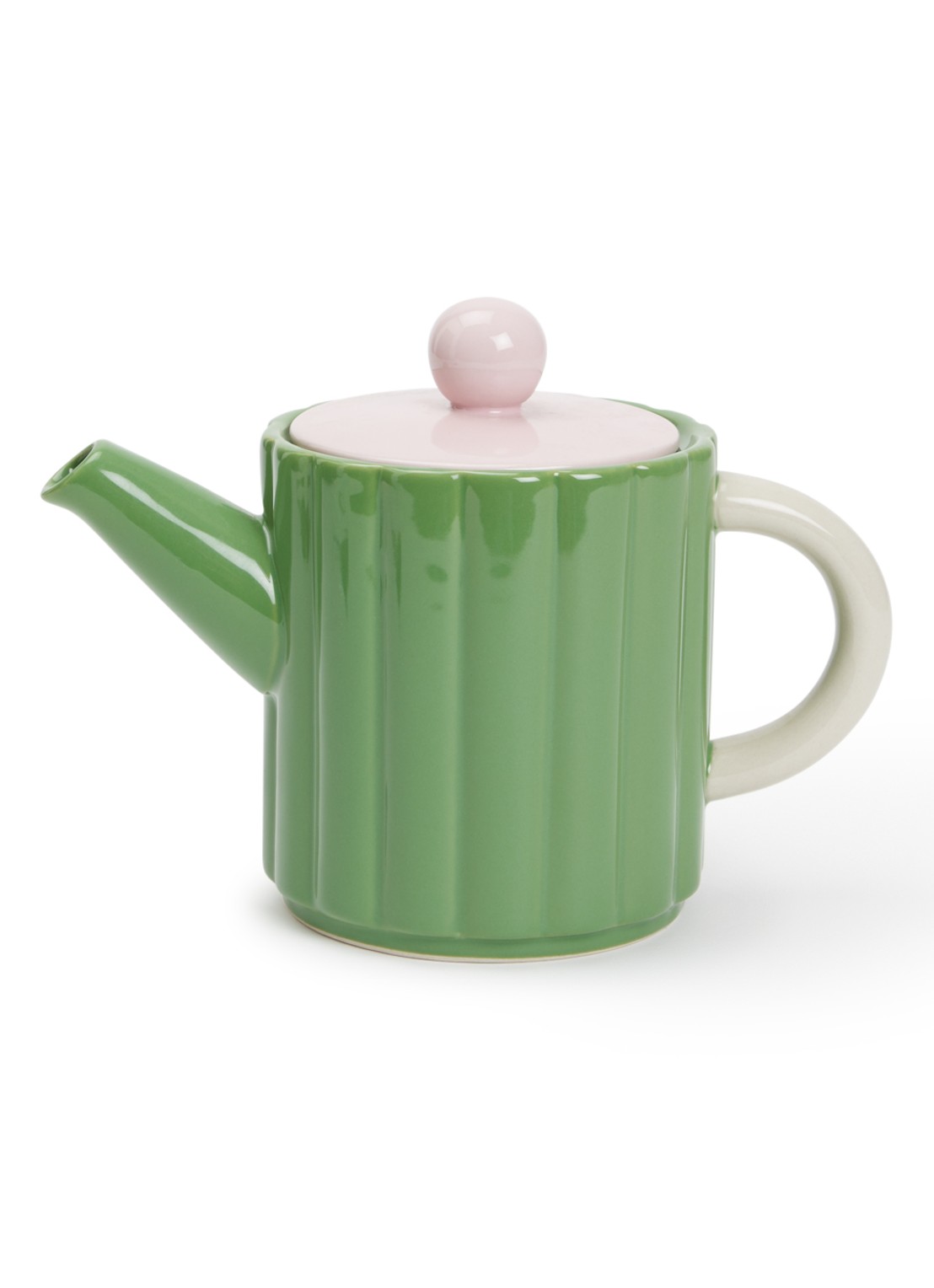 &Klevering Tube theepot 0,9 liter - voorkant groen