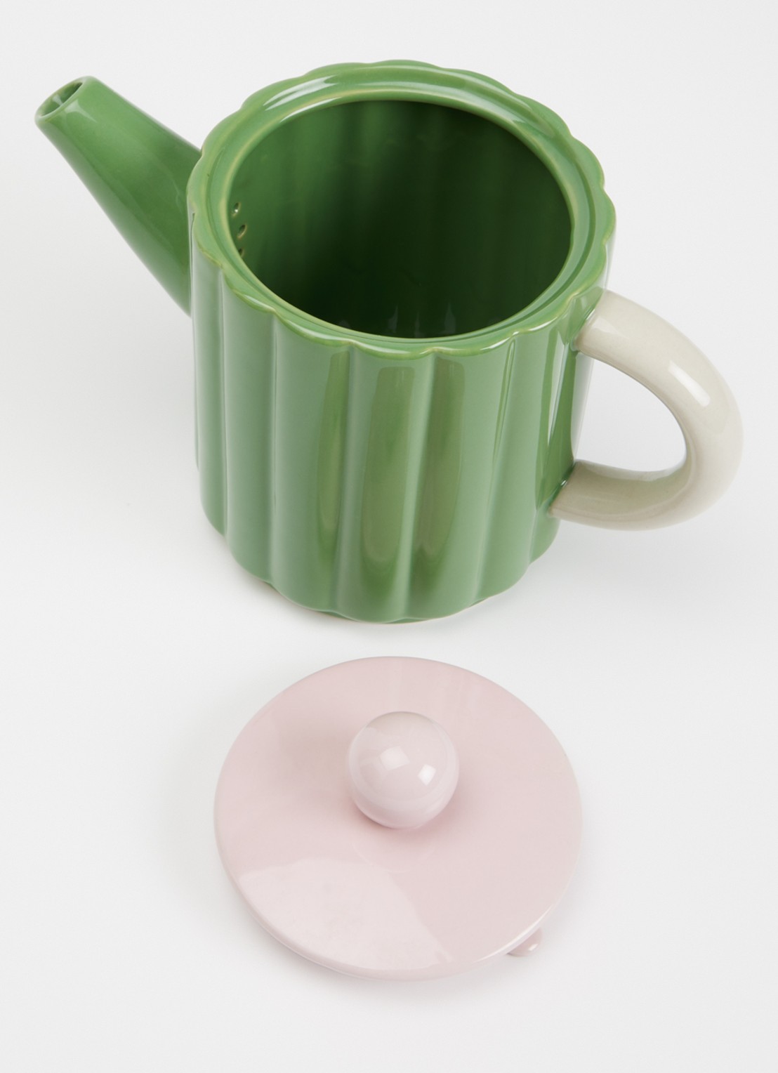 &Klevering Tube theepot 0,9 liter - voorkant 2 groen