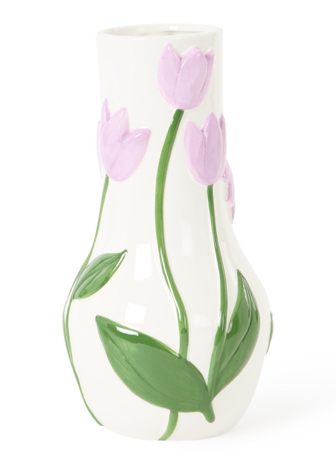 &Klevering Tulip vaas 30,5 cm - voorkant gebroken wit
