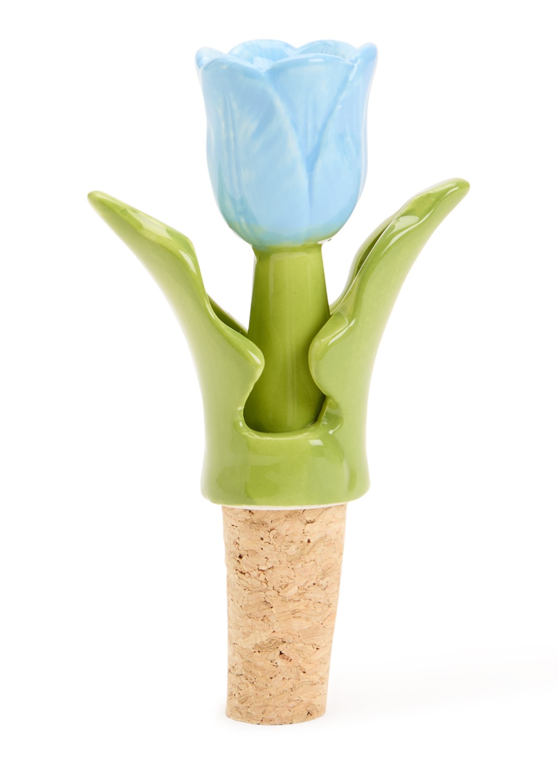 &Klevering Tulip wijnstopper - voorkant lichtblauw