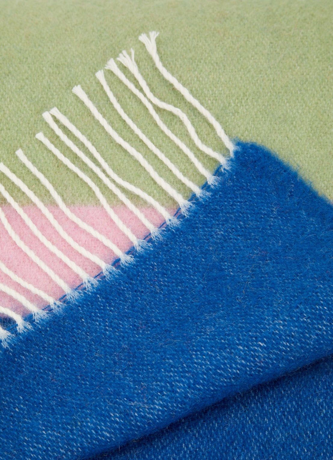 Klippan Arty plaid van wol 130 x 200 cm - detail 3 groen