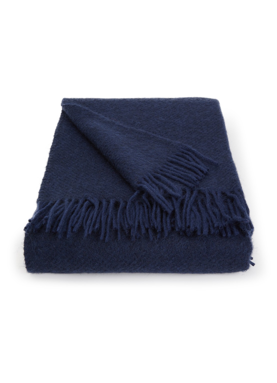 Klippan Gotland plaid van lamswol 130 x 200 cm - voorkant donkerblauw