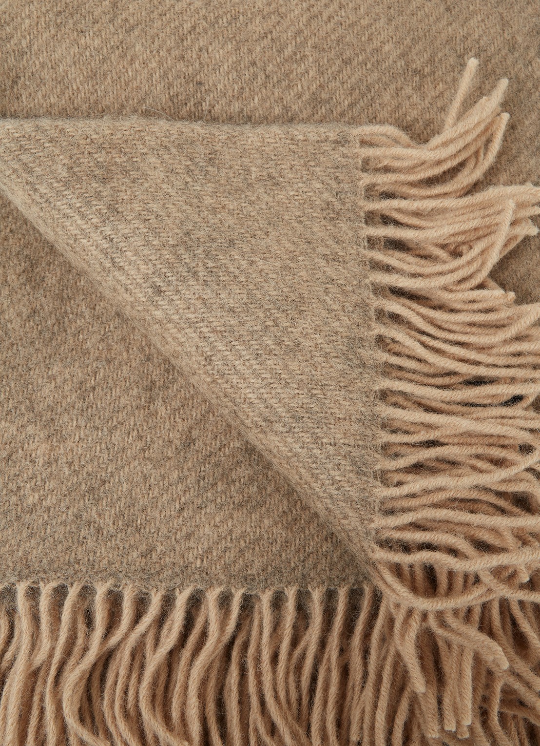 Klippan Gotland plaid van wol 130 x 200 cm - detail 3 zand