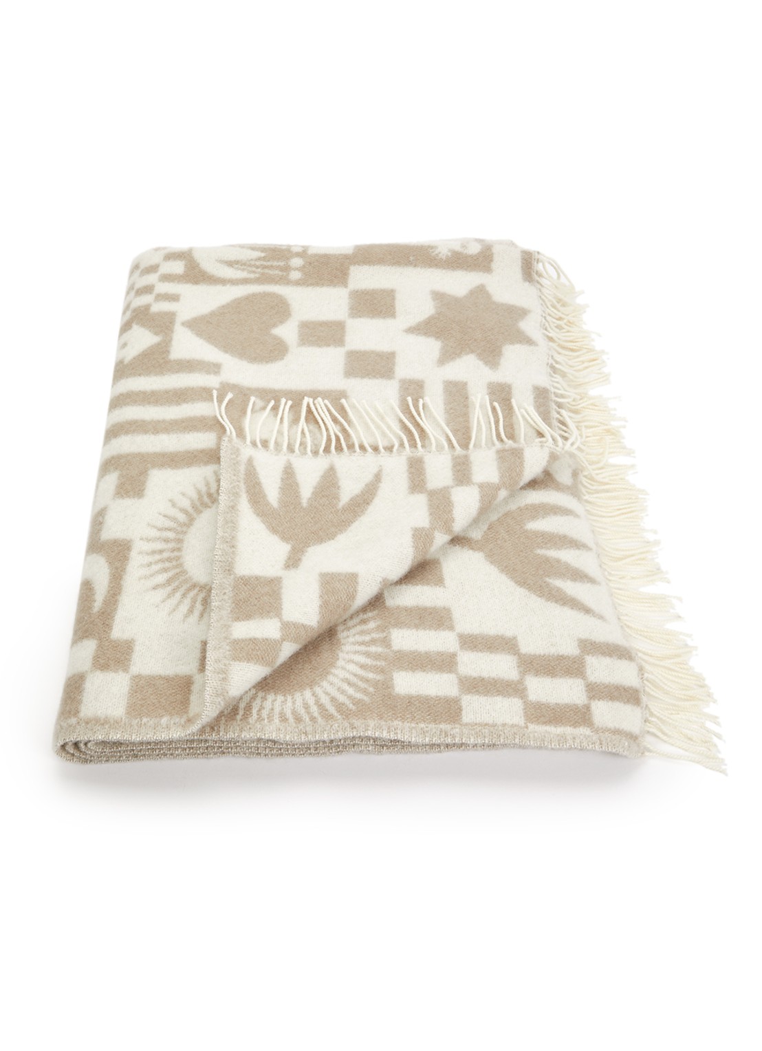 Klippan Moomin wiegdeken 130 x 200 cm - voorkant beige