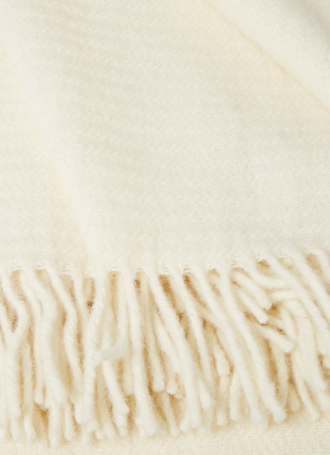 Klippan Ralph plaid van lamswol 130 x 200 cm - detail beige