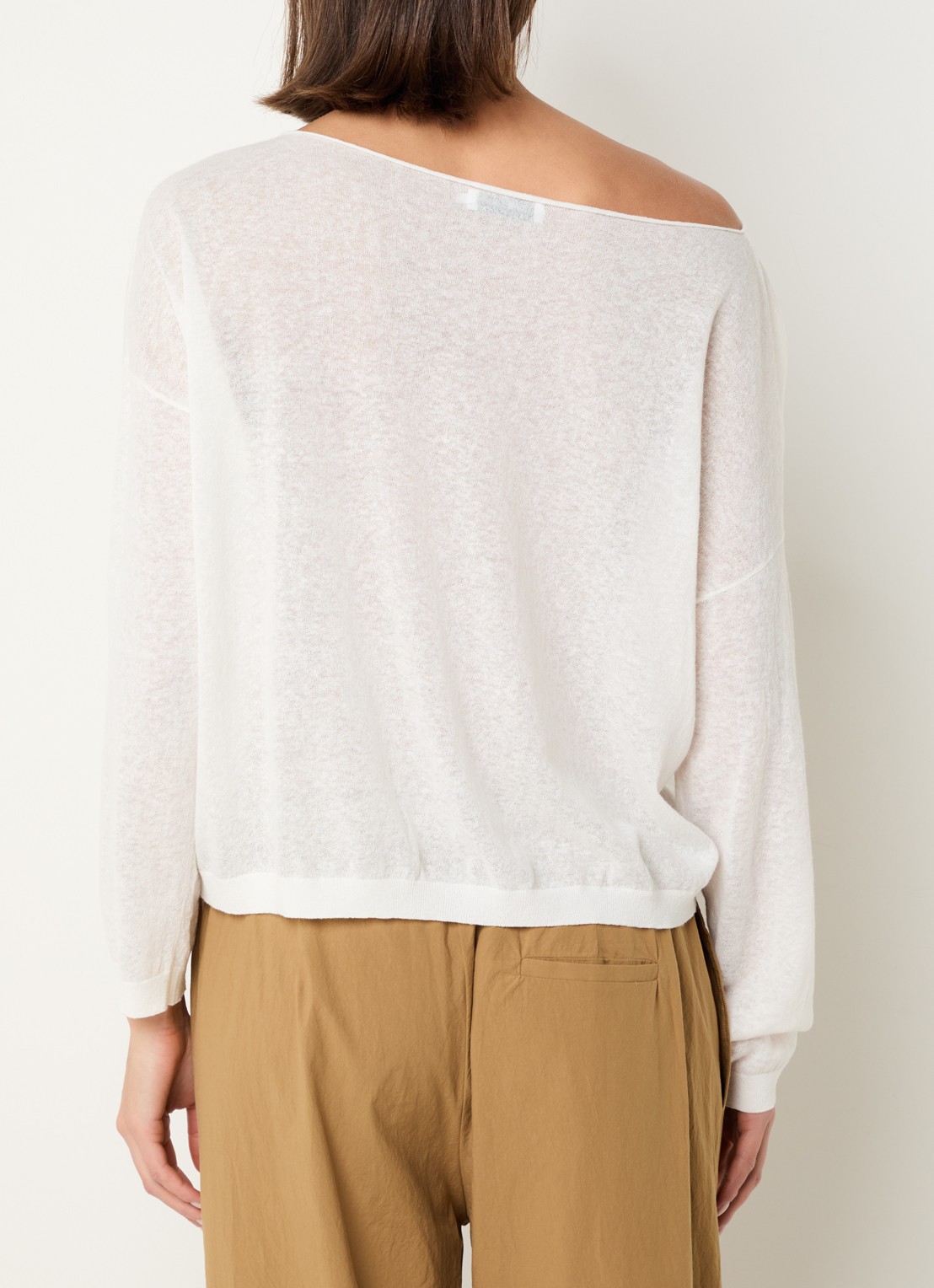 Knit-ted Gill fijngebreide pullover  - achterkant gebroken wit