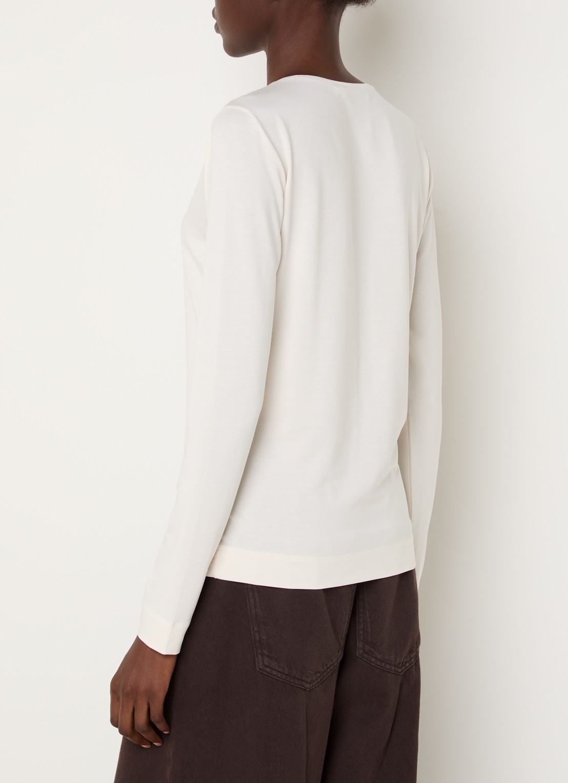 Knit-ted Zoe top met ronde hals - achterkant 4 gebroken wit