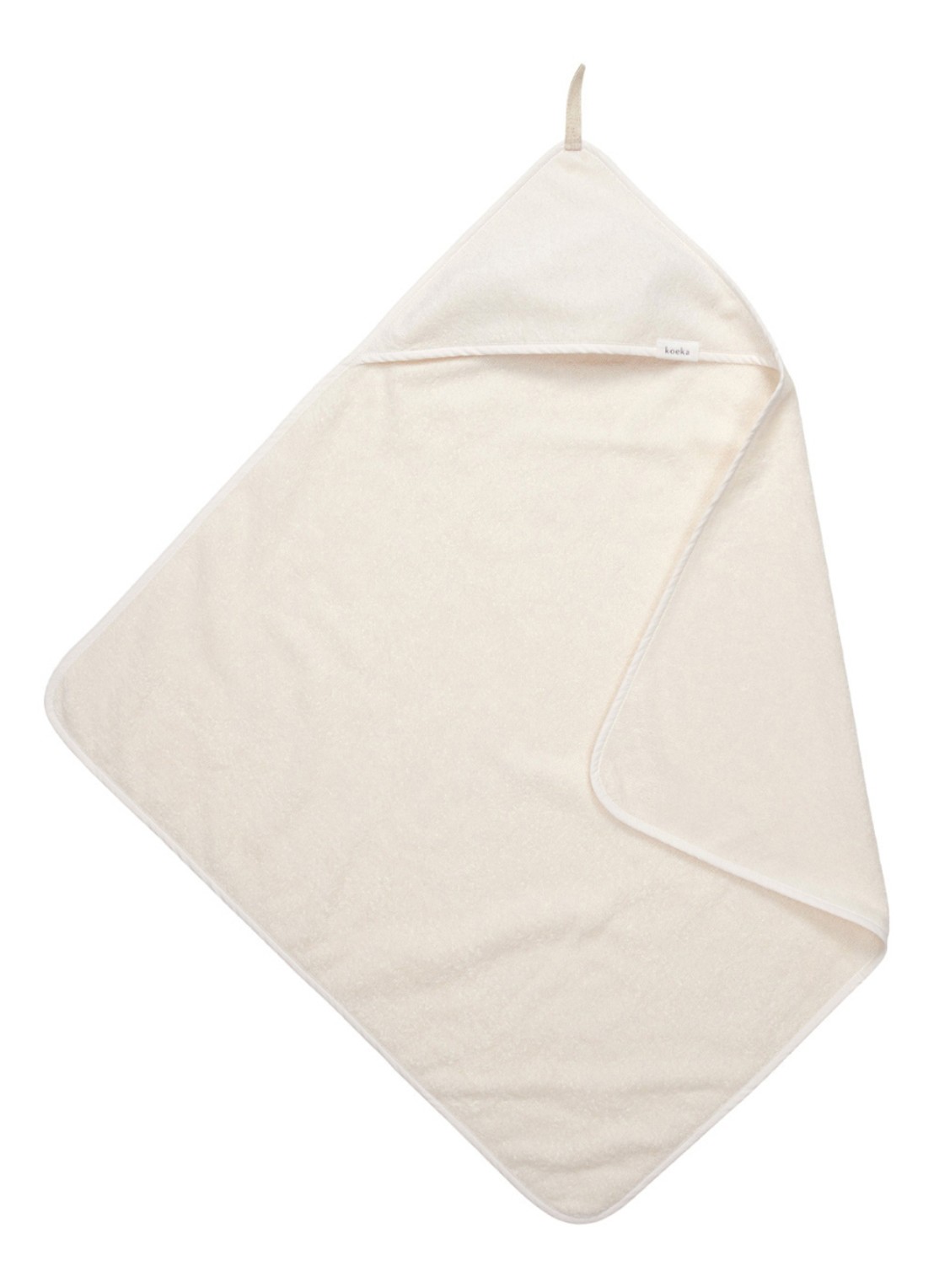 Koeka Dijon badcape 100 x 100 cm - voorkant 3 wit