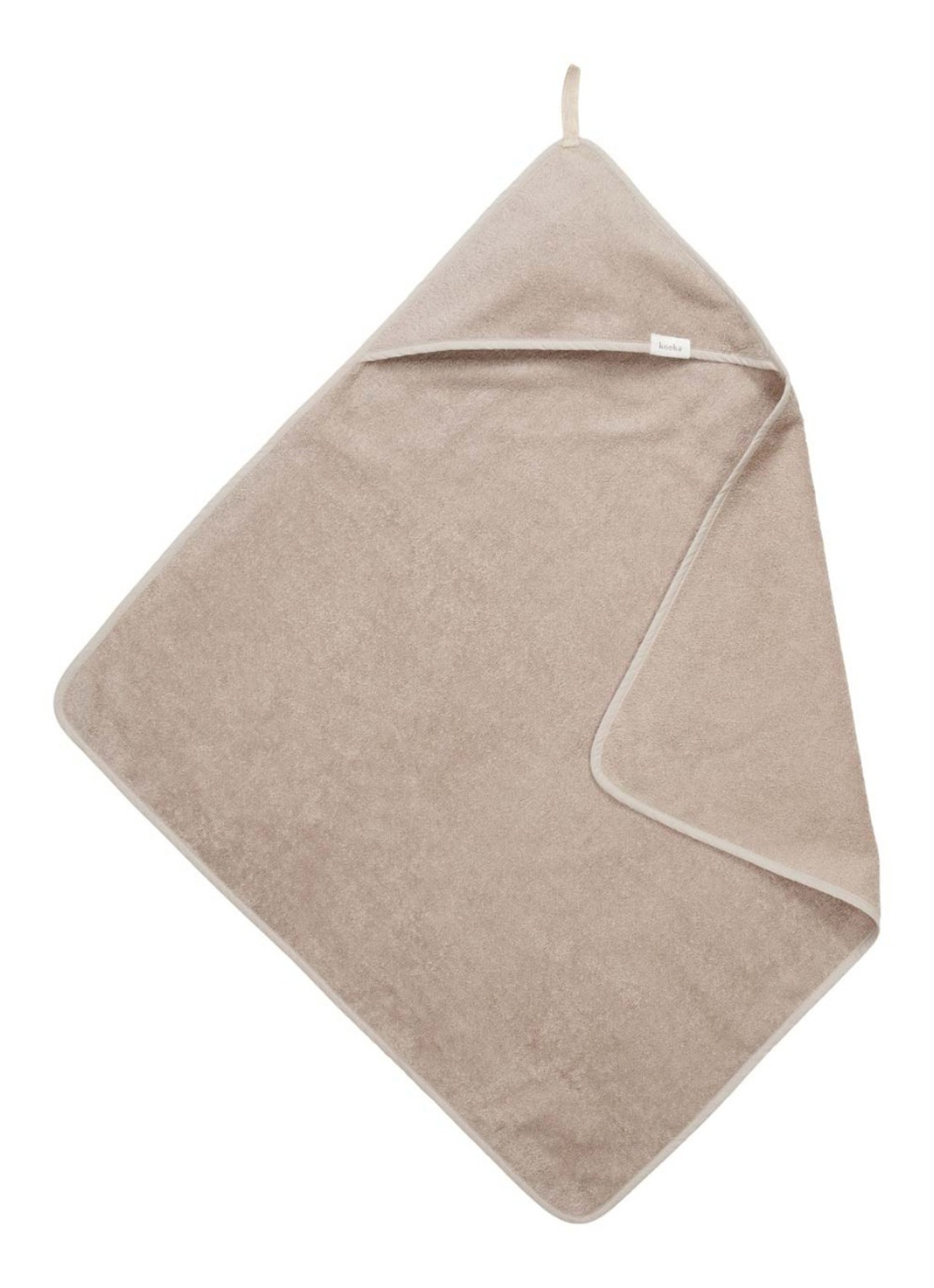 Koeka Dijon badcape 100 x 100 cm - voorkant beige