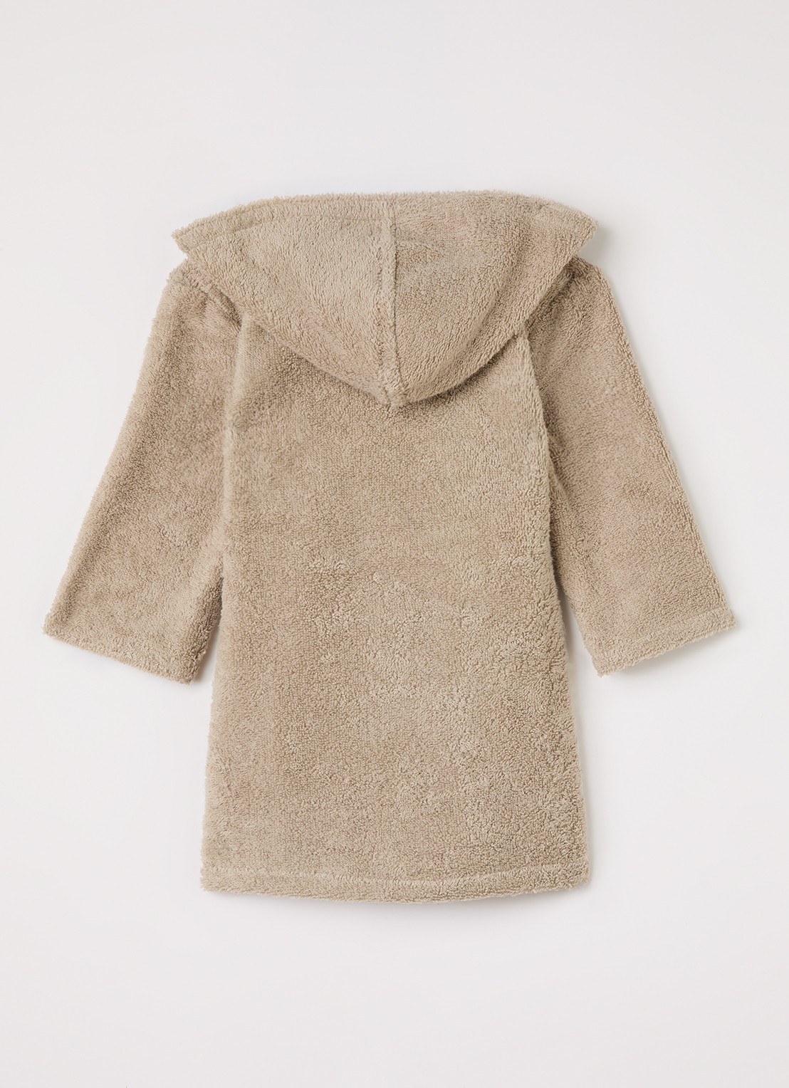 Koeka Dijon Daily badjas met capuchon - achterkant beige