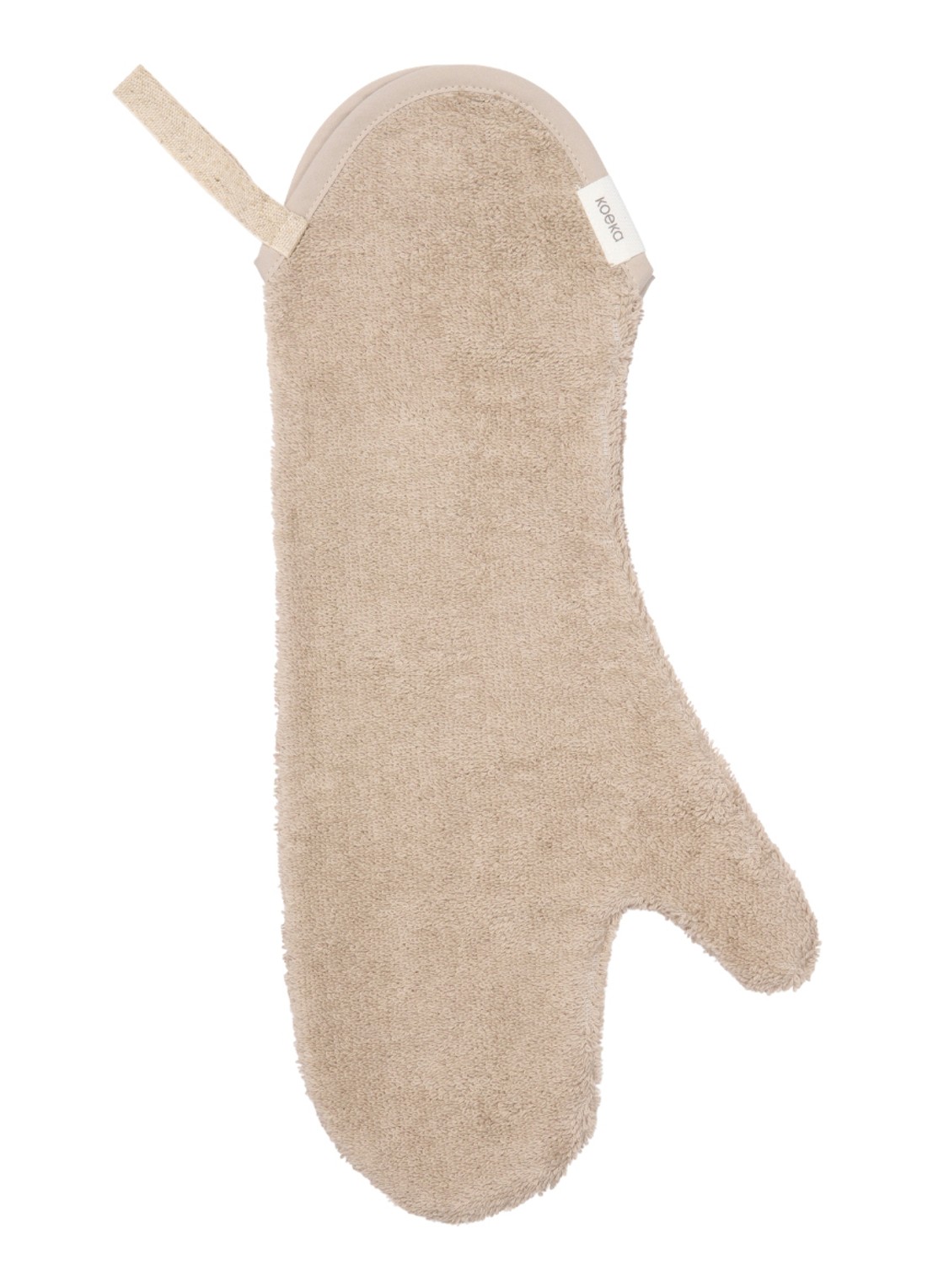 Koeka Dijon Daily Douche washand 42 x 18 cm - voorkant 2 beige