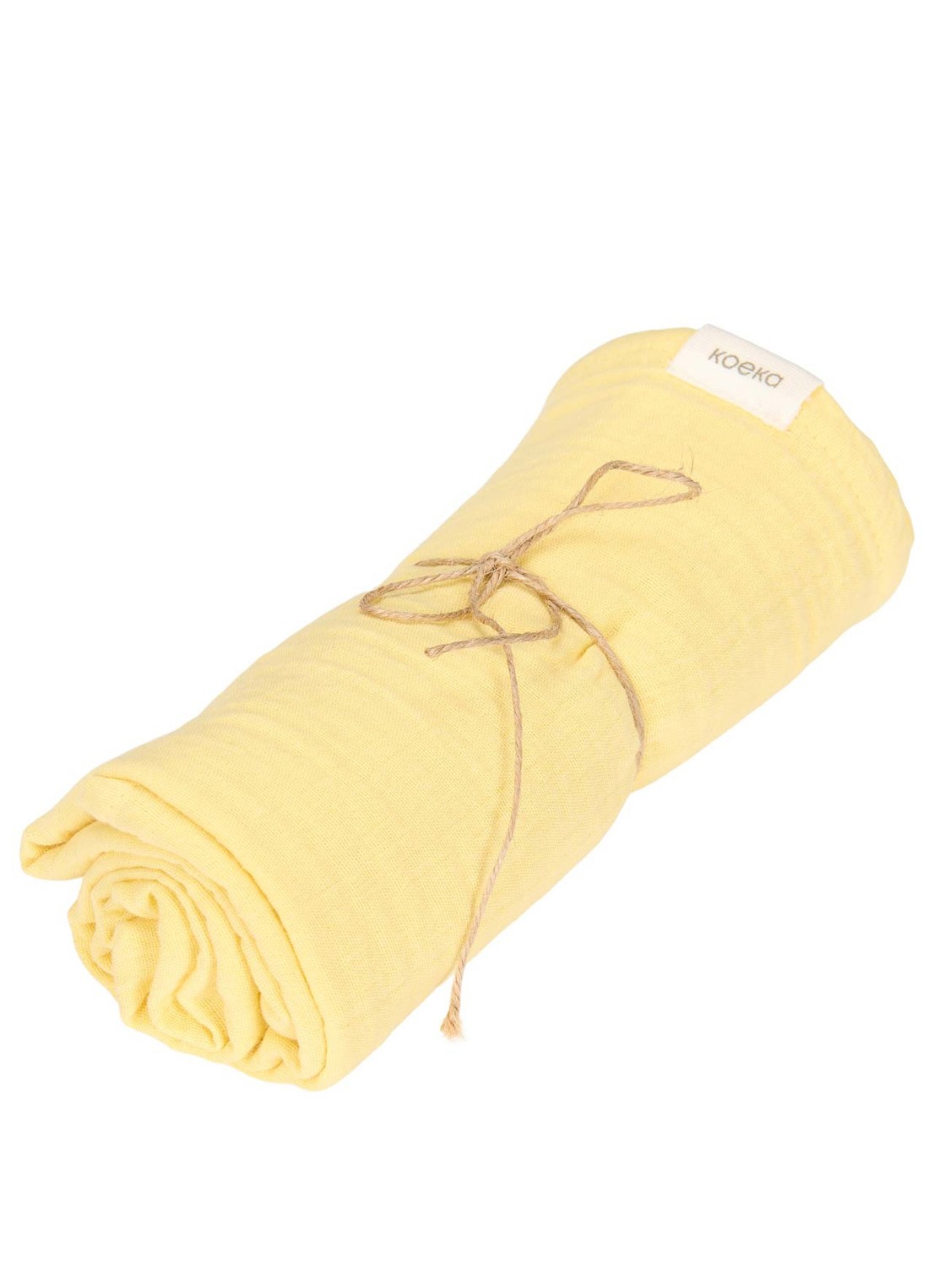 Koeka Faro hydrofiele doek van katoen 75 x 75 cm  - voorkant geel