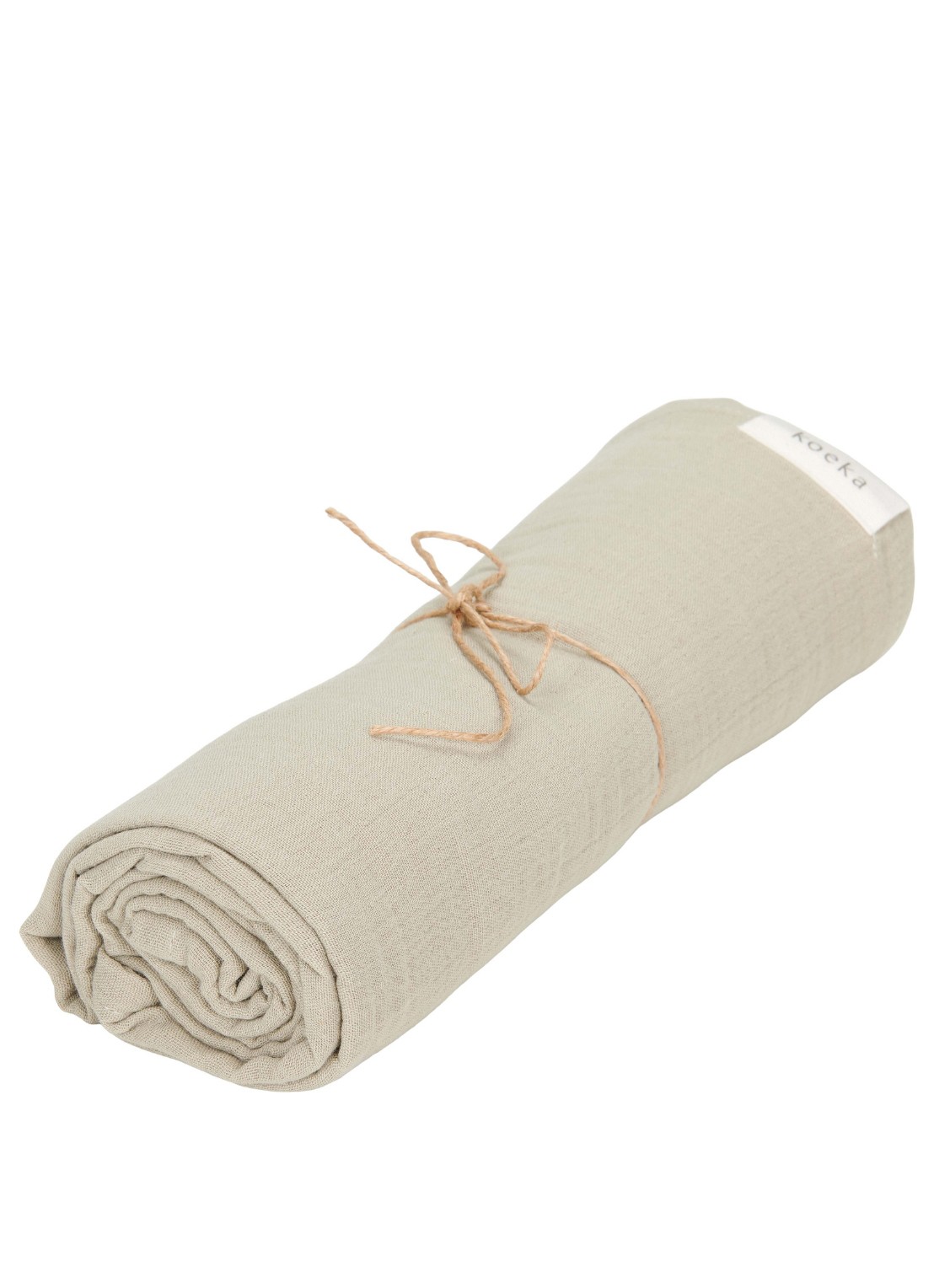 Koeka Faro hydrofiele doek van katoen 75 x 75 cm - voorkant 2 lindegroen
