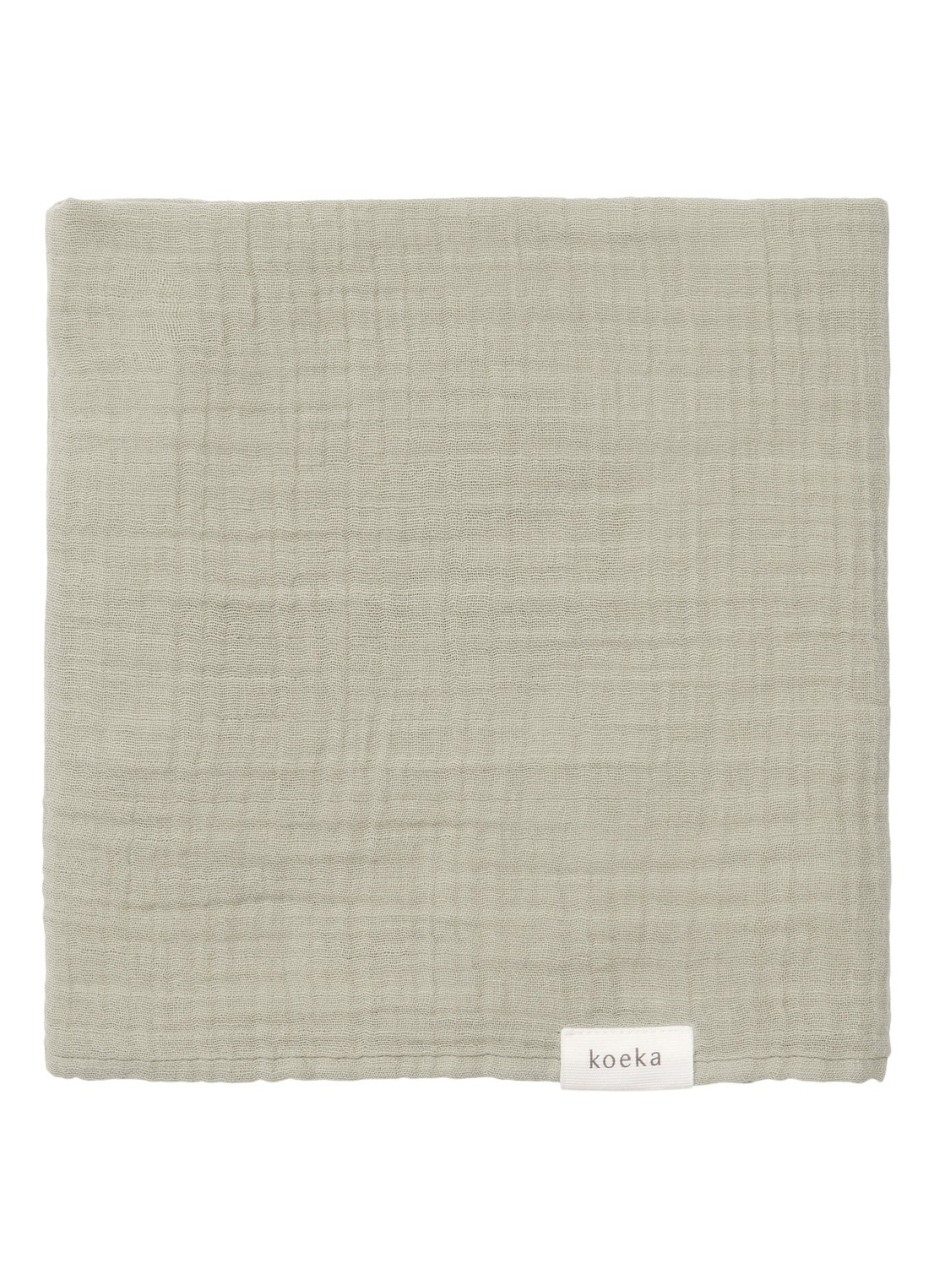 Koeka Faro hydrofiele doek van katoen 75 x 75 cm - voorkant 3 lindegroen
