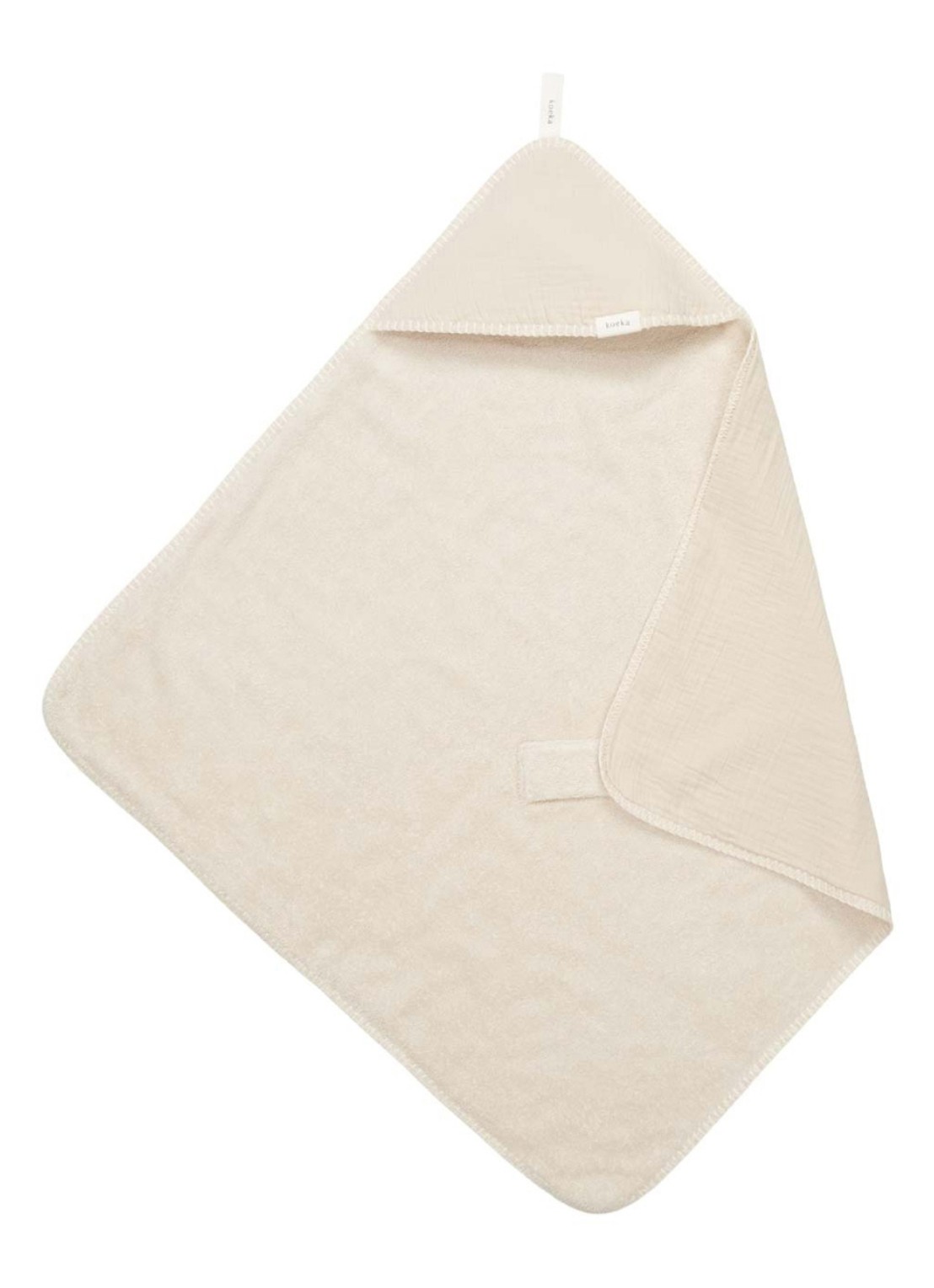 Koeka Faro omslagdoek 100 x 100 cm - voorkant 4 gebroken wit