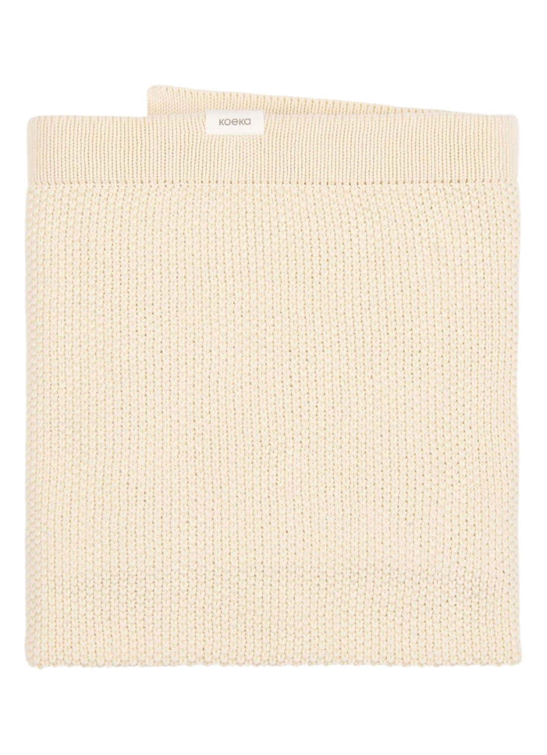 Koeka Lisbon dew wiegdeken 75 x 90 cm  - voorkant beige