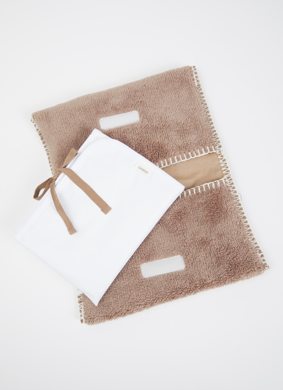 Koeka Nappy clutch met verschoningsmat - detail 3 lichtbruin