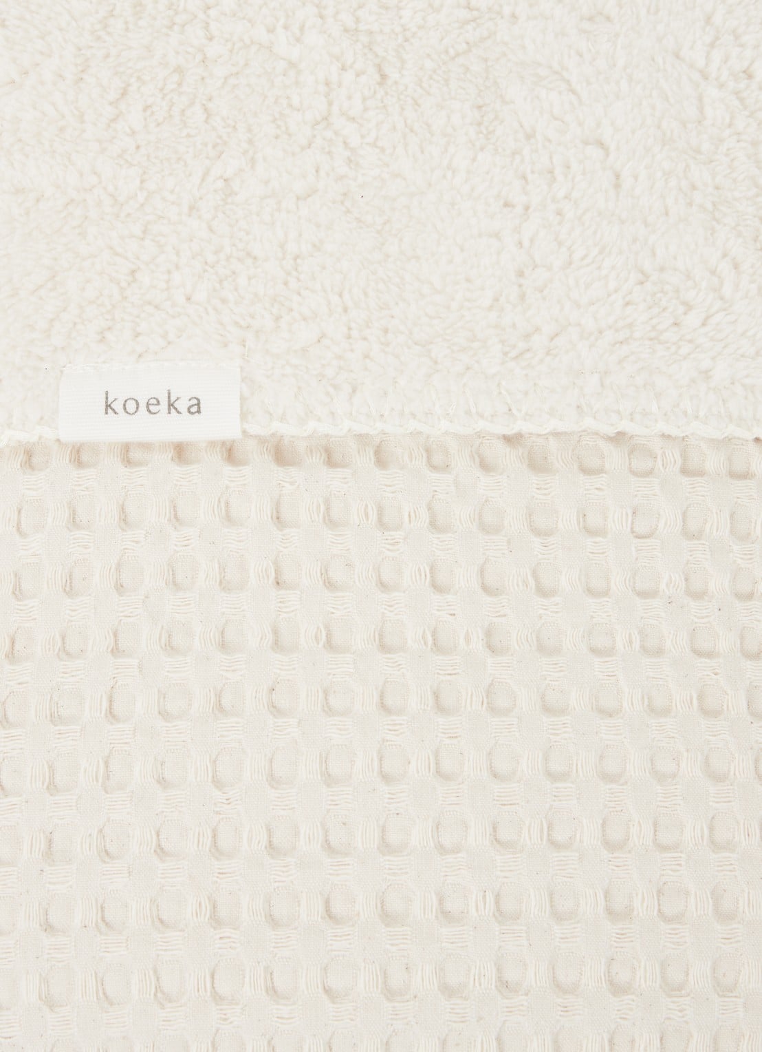 Koeka Oslo wiegdeken van katoen 100 x 75 cm - detail 3 gebroken wit