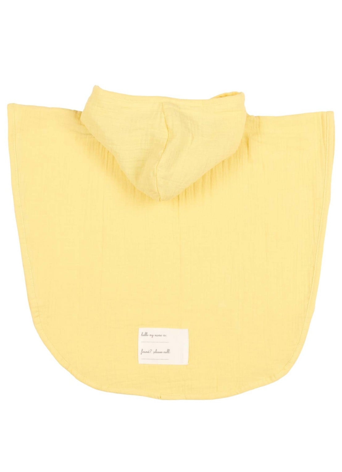 Koeka Poncho met borduring - detail 3 geel